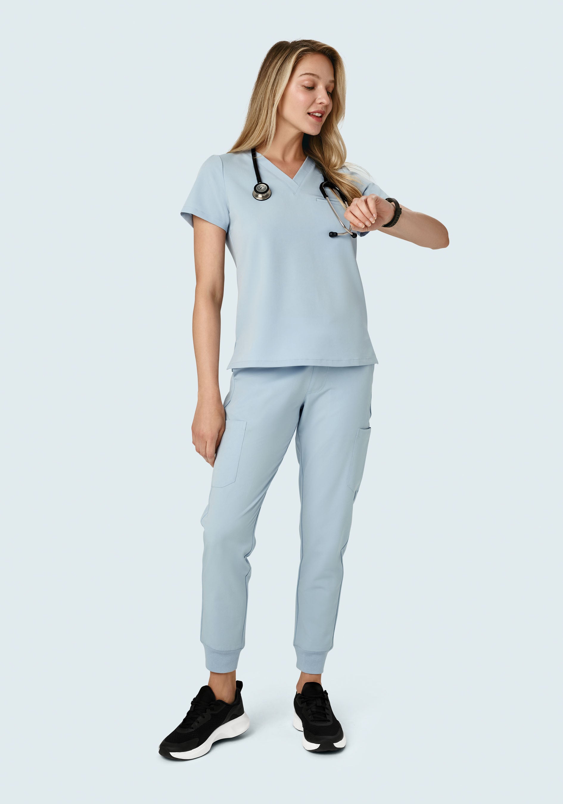 9 Pocket Joggers Powder Blue