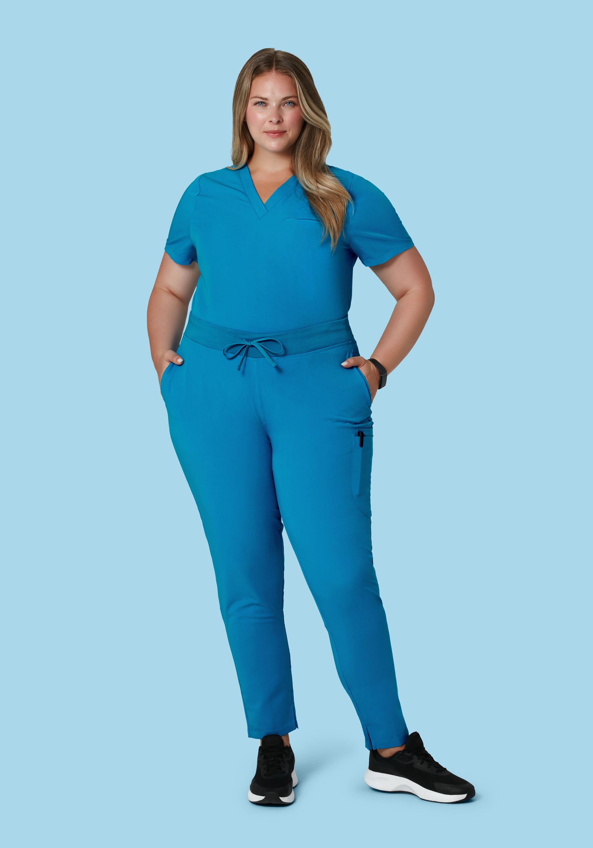 6 Pocket Slim Pants Electric Blue