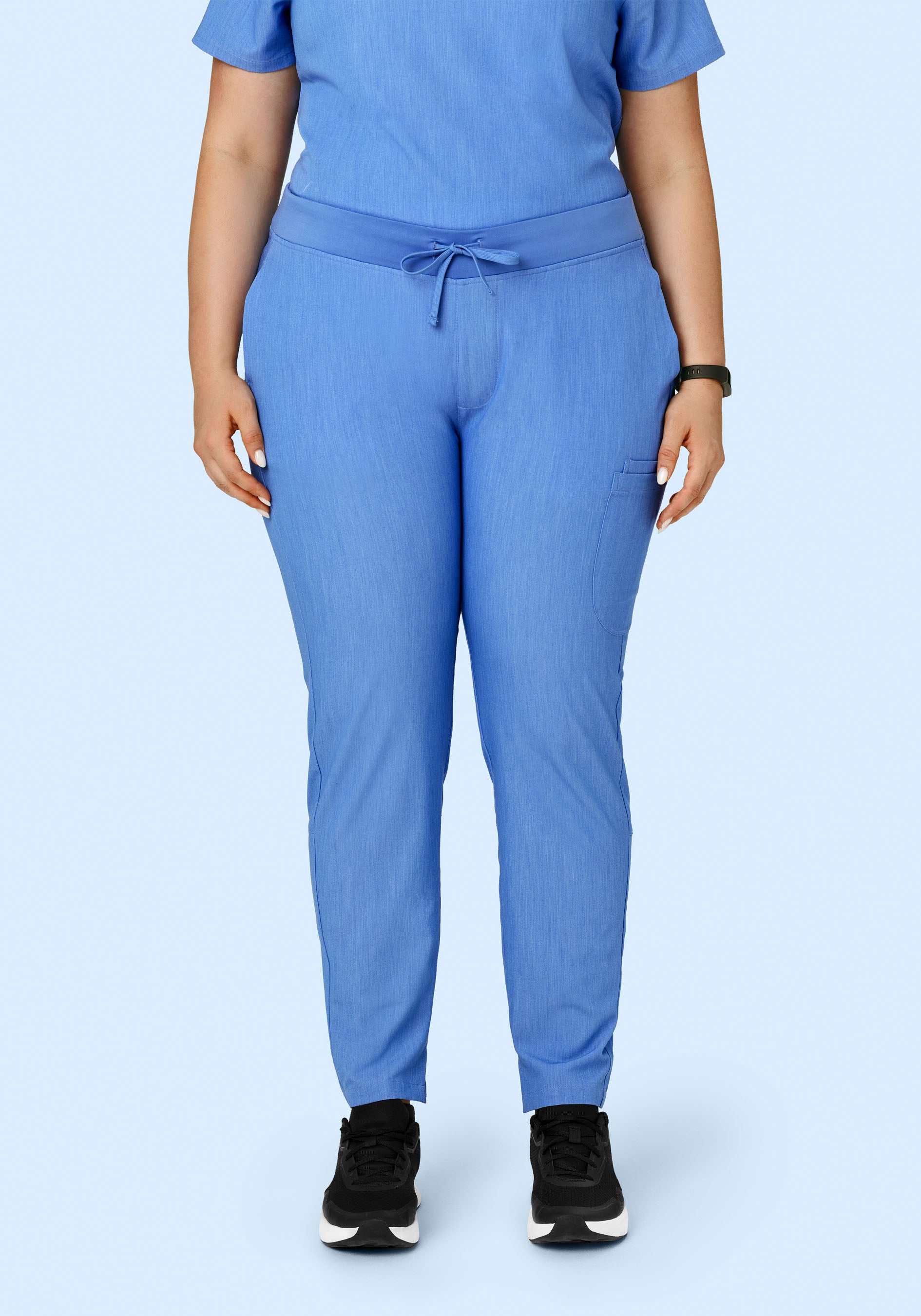 6 Pocket Slim Pants Heather Blue