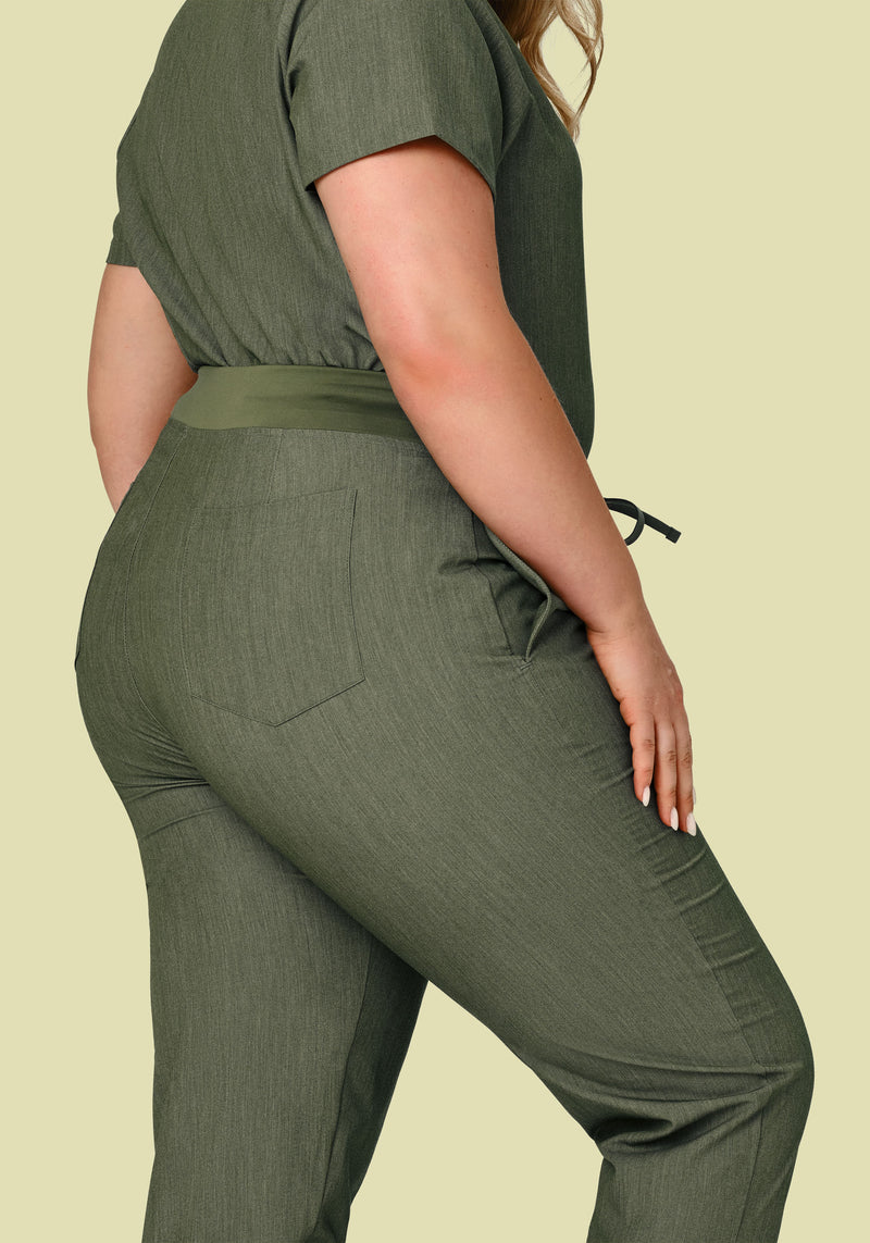 6 Pocket Slim Pants Heather Olive