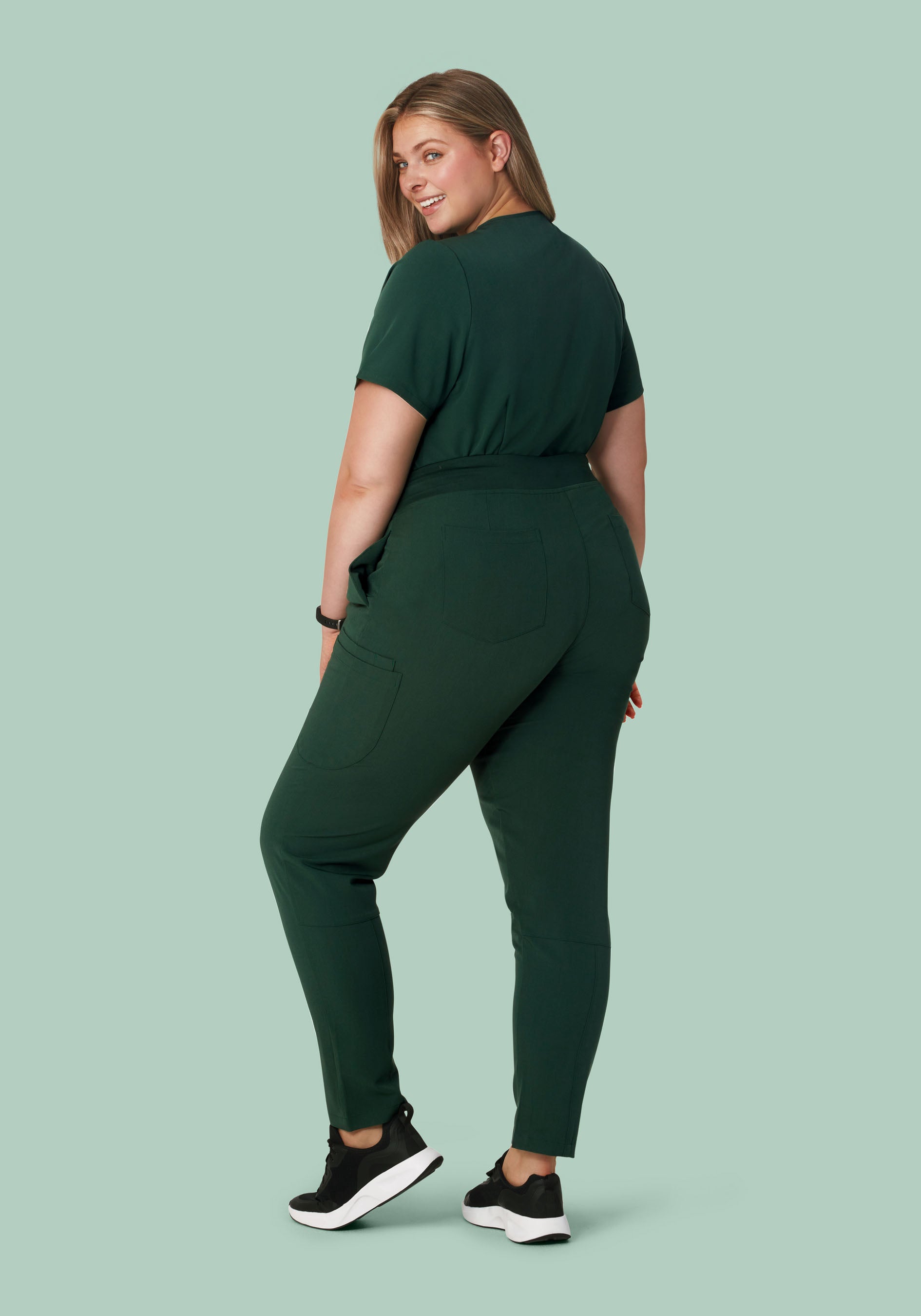 6 Pocket Slim Pants Midnight Green