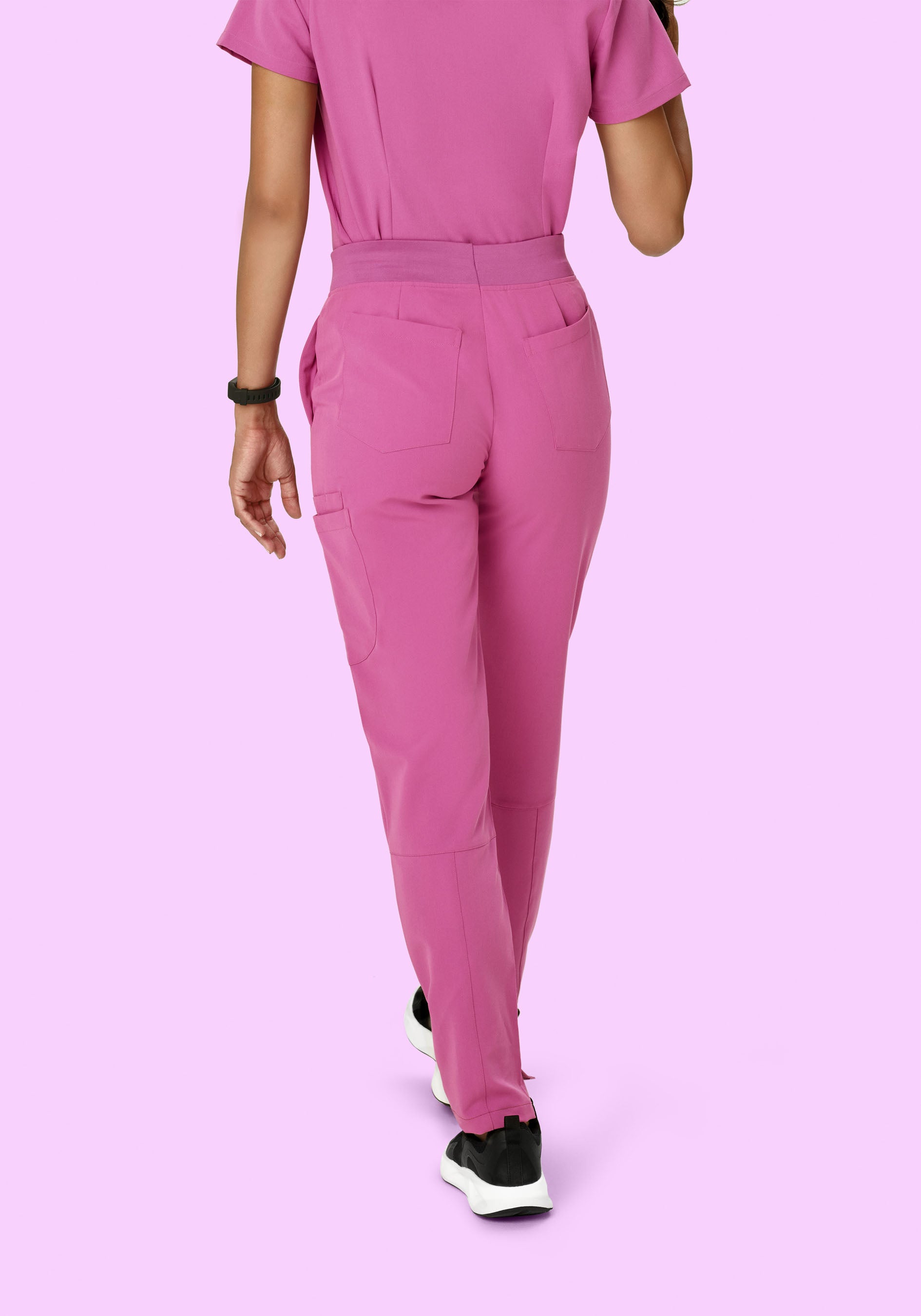 Women's Mid-Rise Slim Leg Scrub Pants - Deep Dewberry | Mandala Scrubs