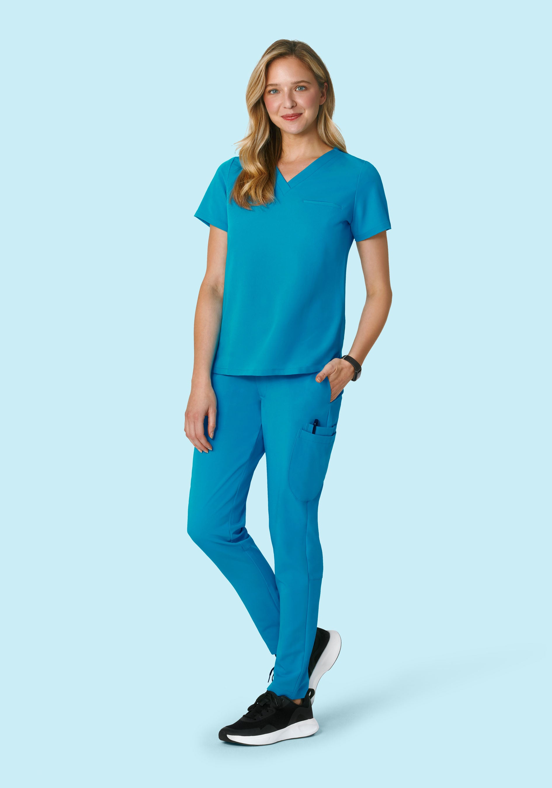 6 Pocket Slim Pants Azure