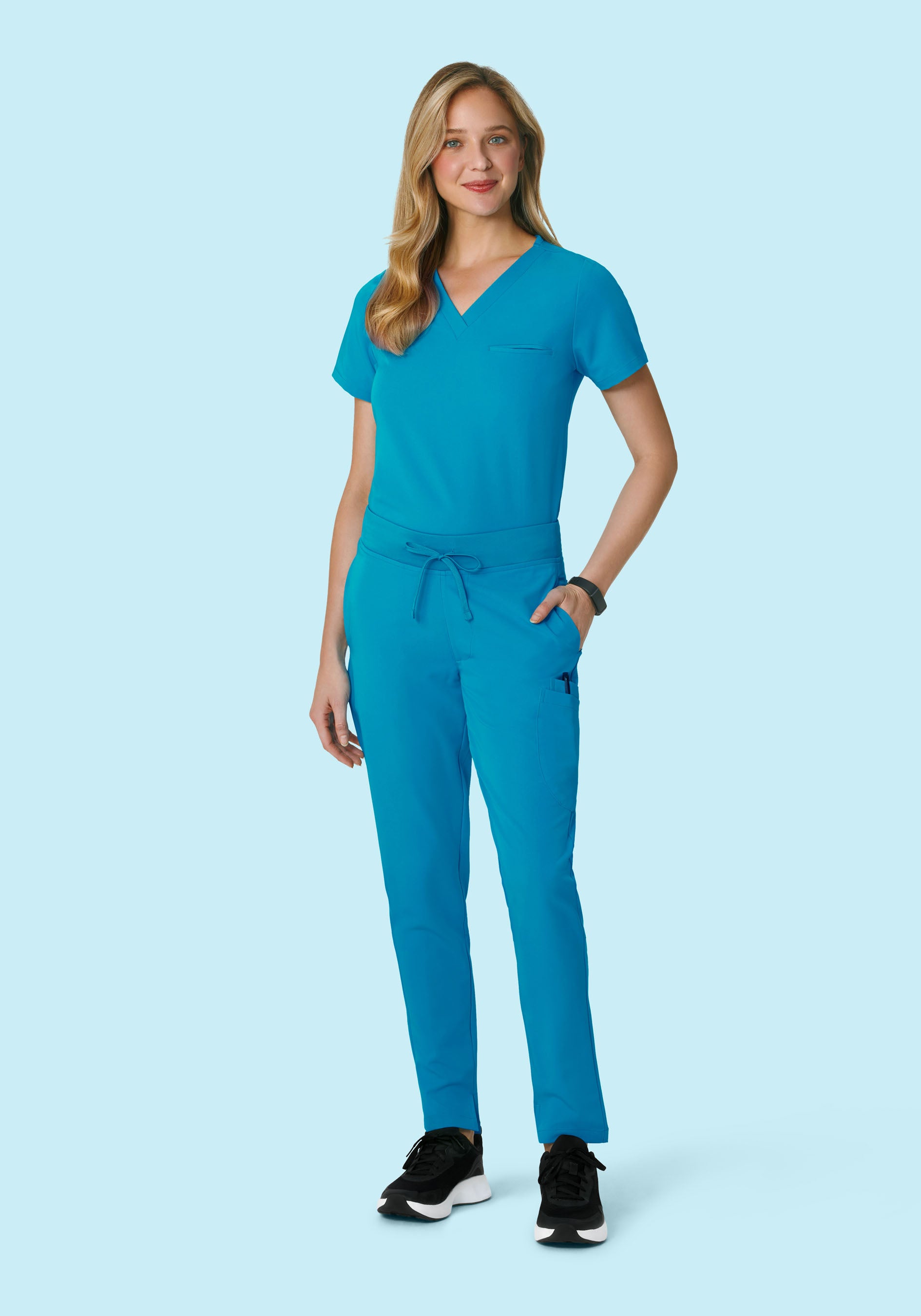 6 Pocket Slim Pants Azure