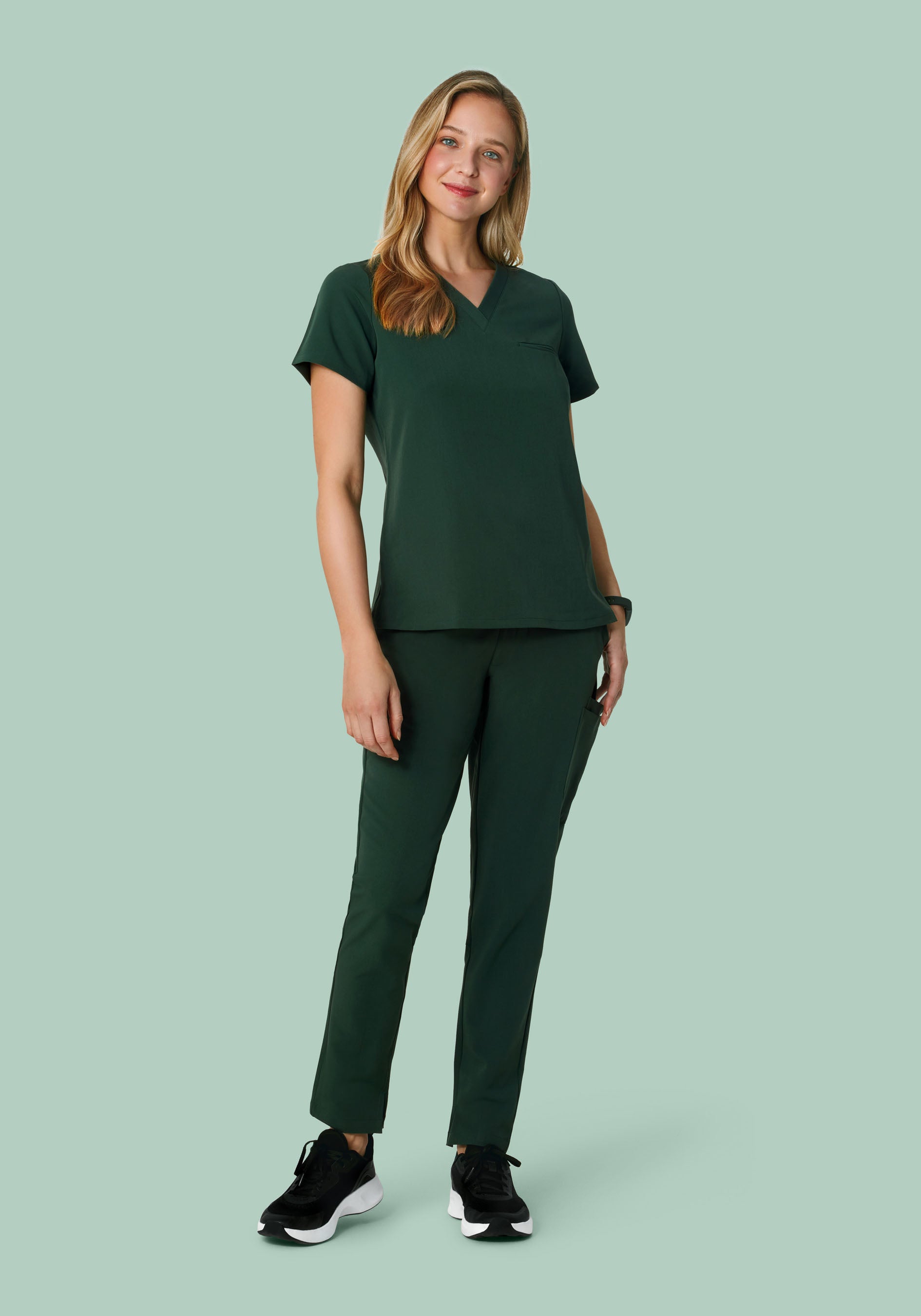 6 Pocket Slim Pants Midnight Green