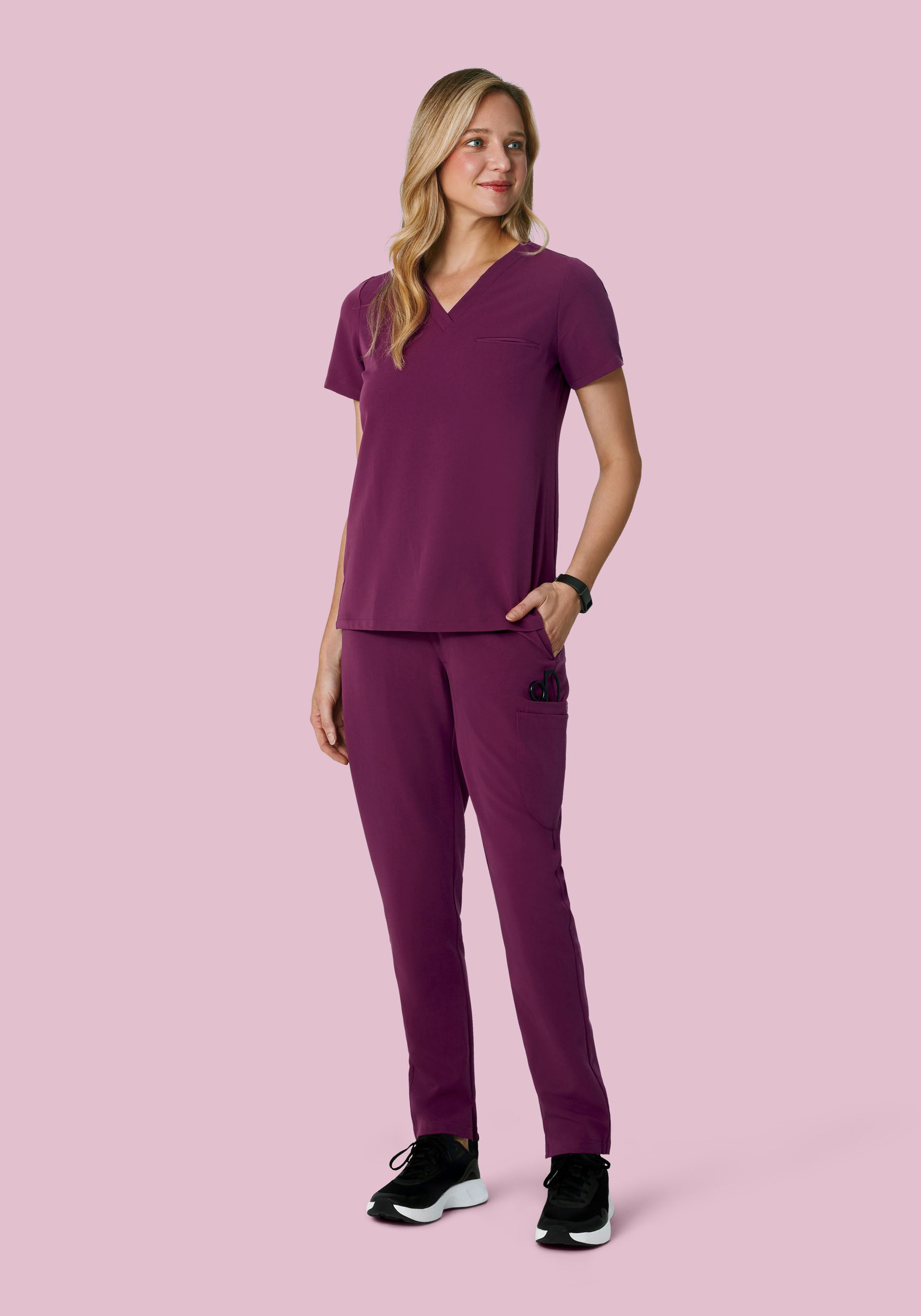 6 Pocket Slim Pants Plum