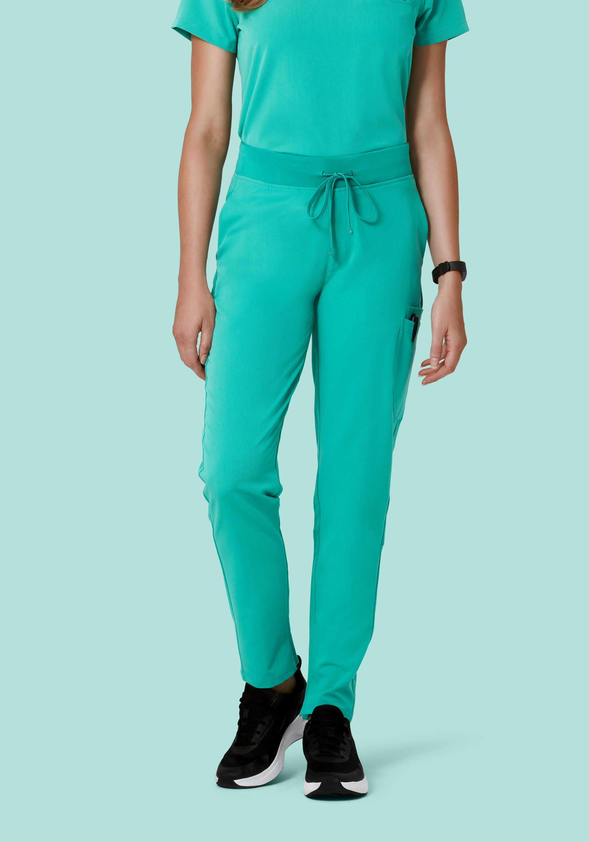 6 Pocket Slim Pants Surgical Green