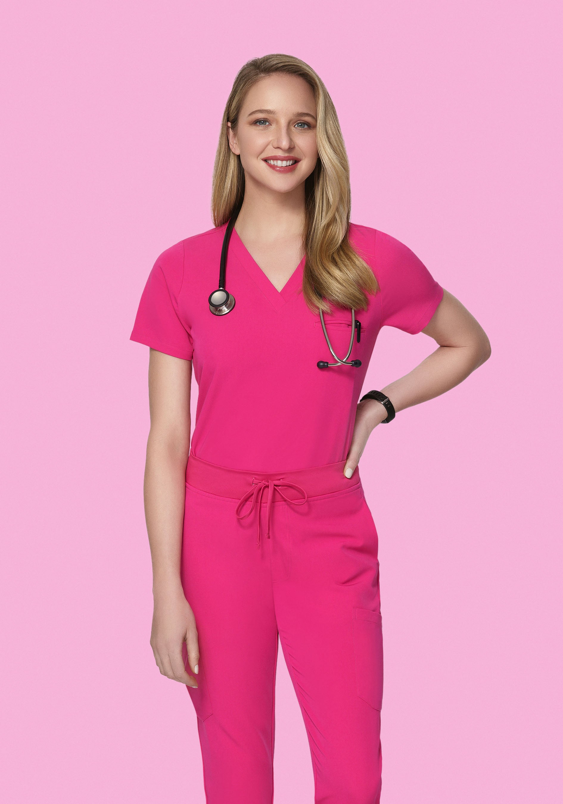 One Pocket Top Shocking Pink