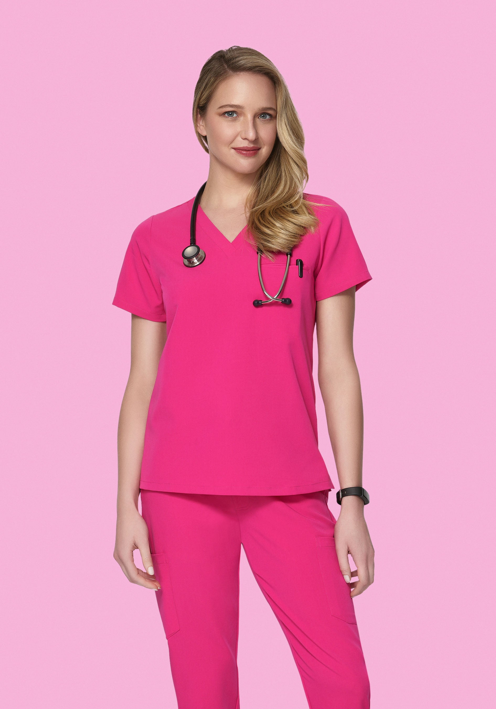 One Pocket Top Shocking Pink