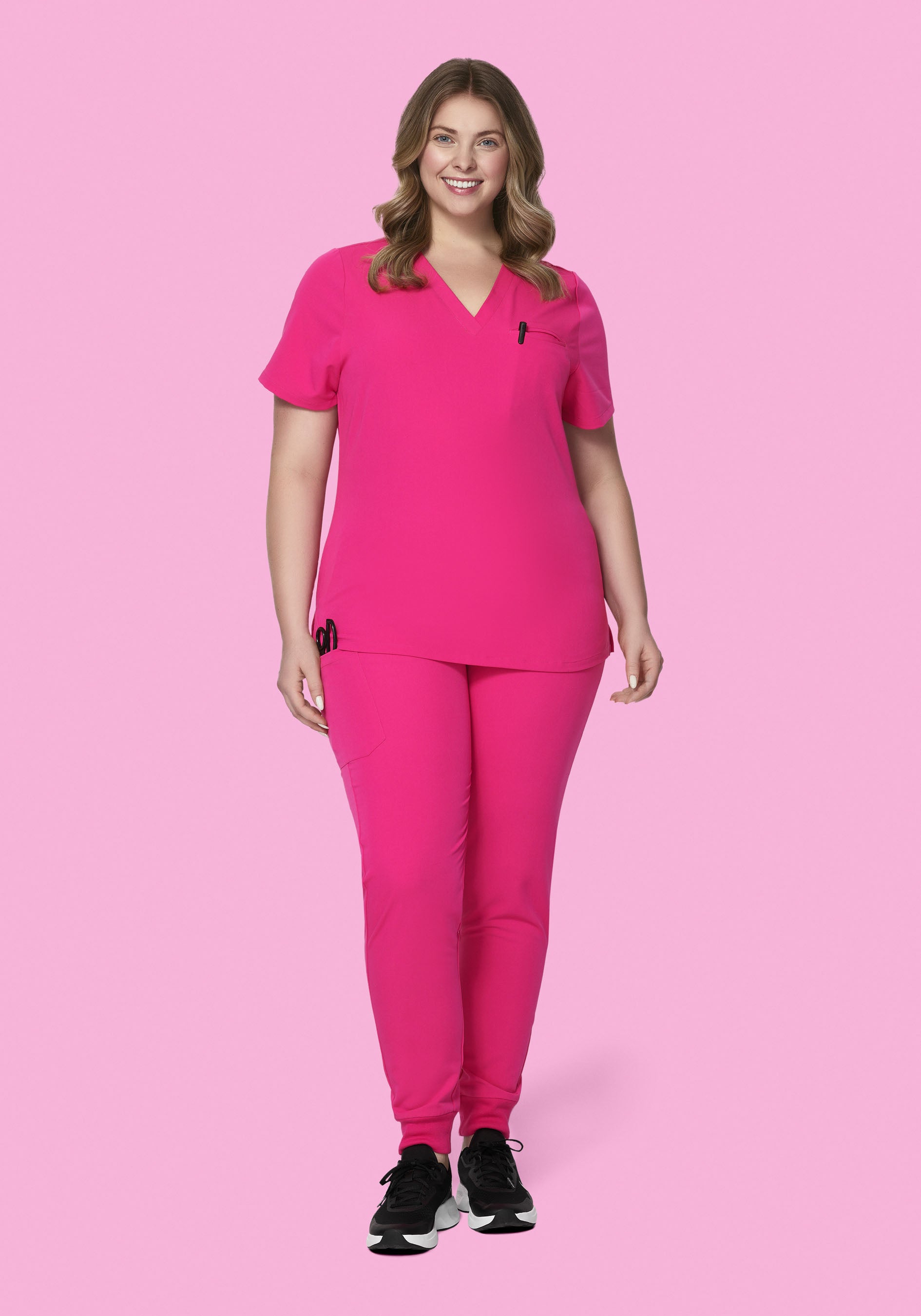 High Waisted Joggers Shocking Pink