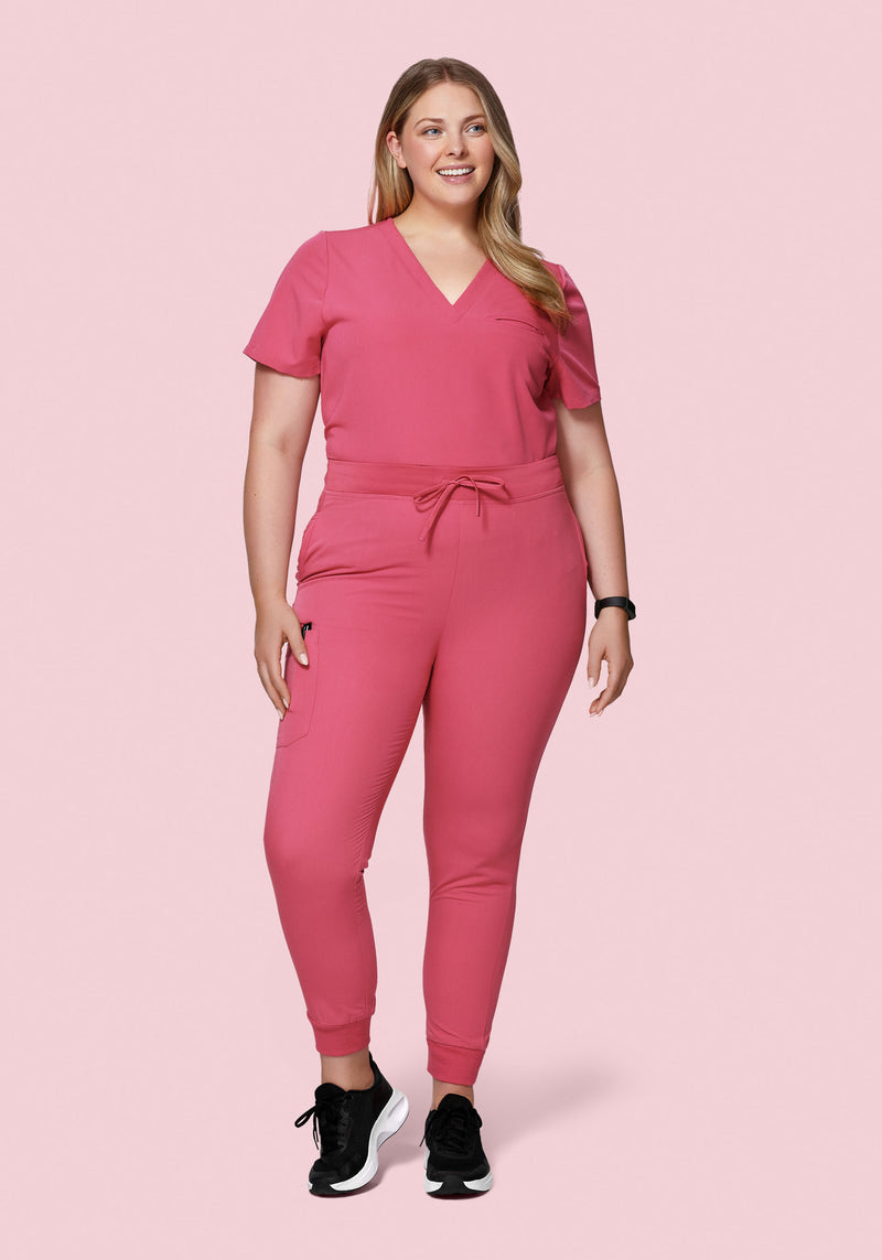 High Waisted Joggers Jaipur Pink