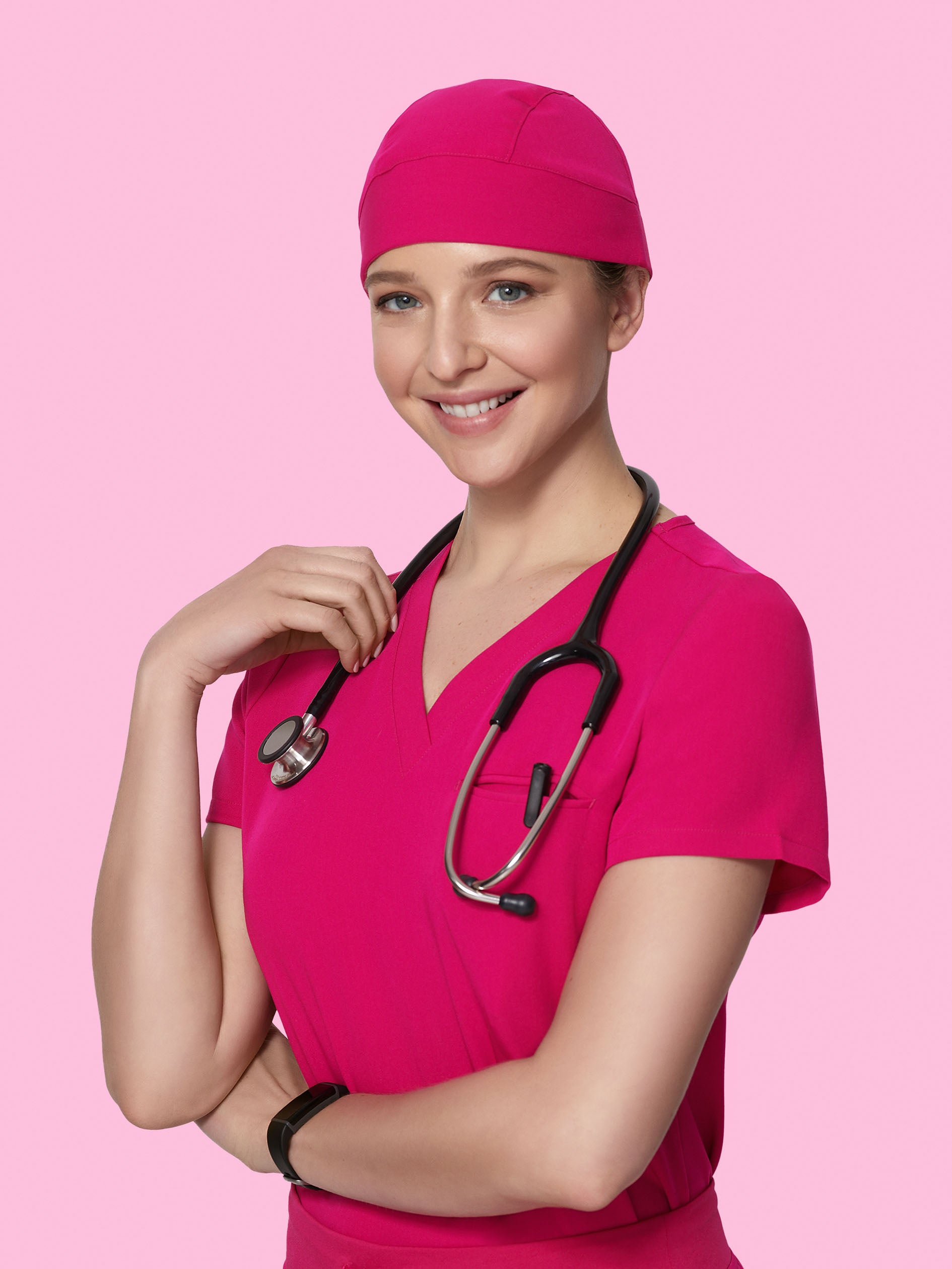 Contemporary Scrub Cap Raspberry
