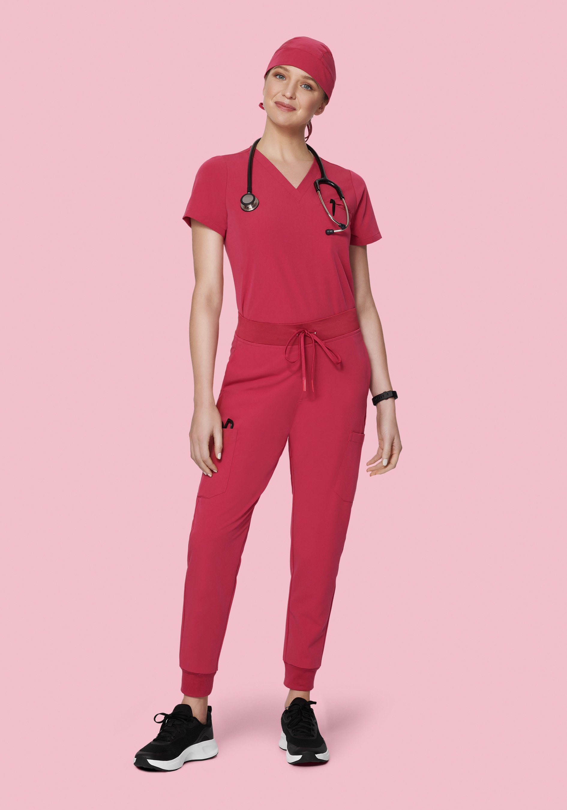 Contemporary Scrub Cap Deep Rose
