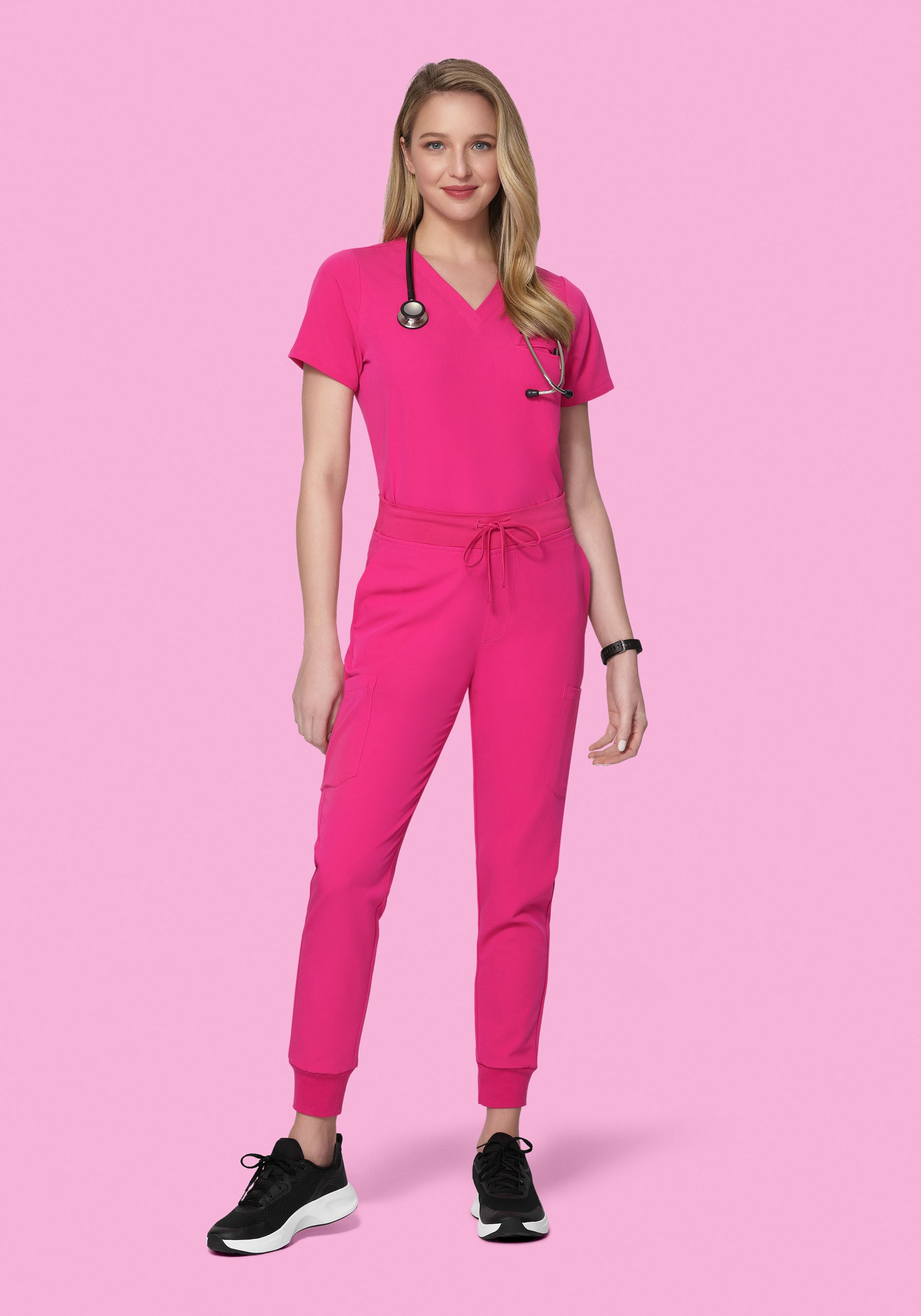 One Pocket Top Shocking Pink