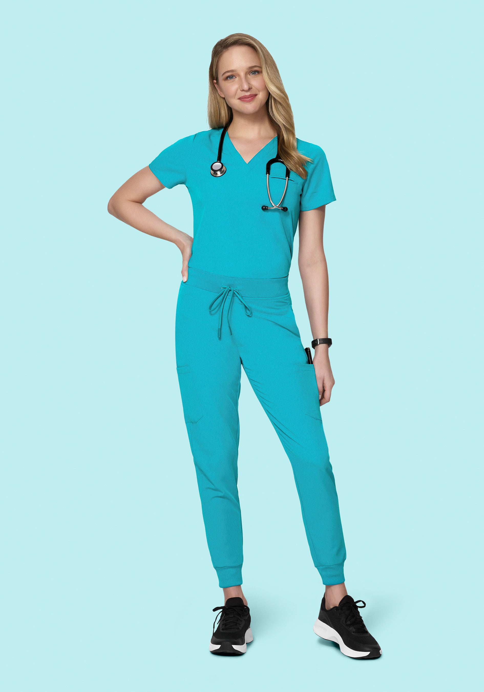 9 Pocket Joggers Teal