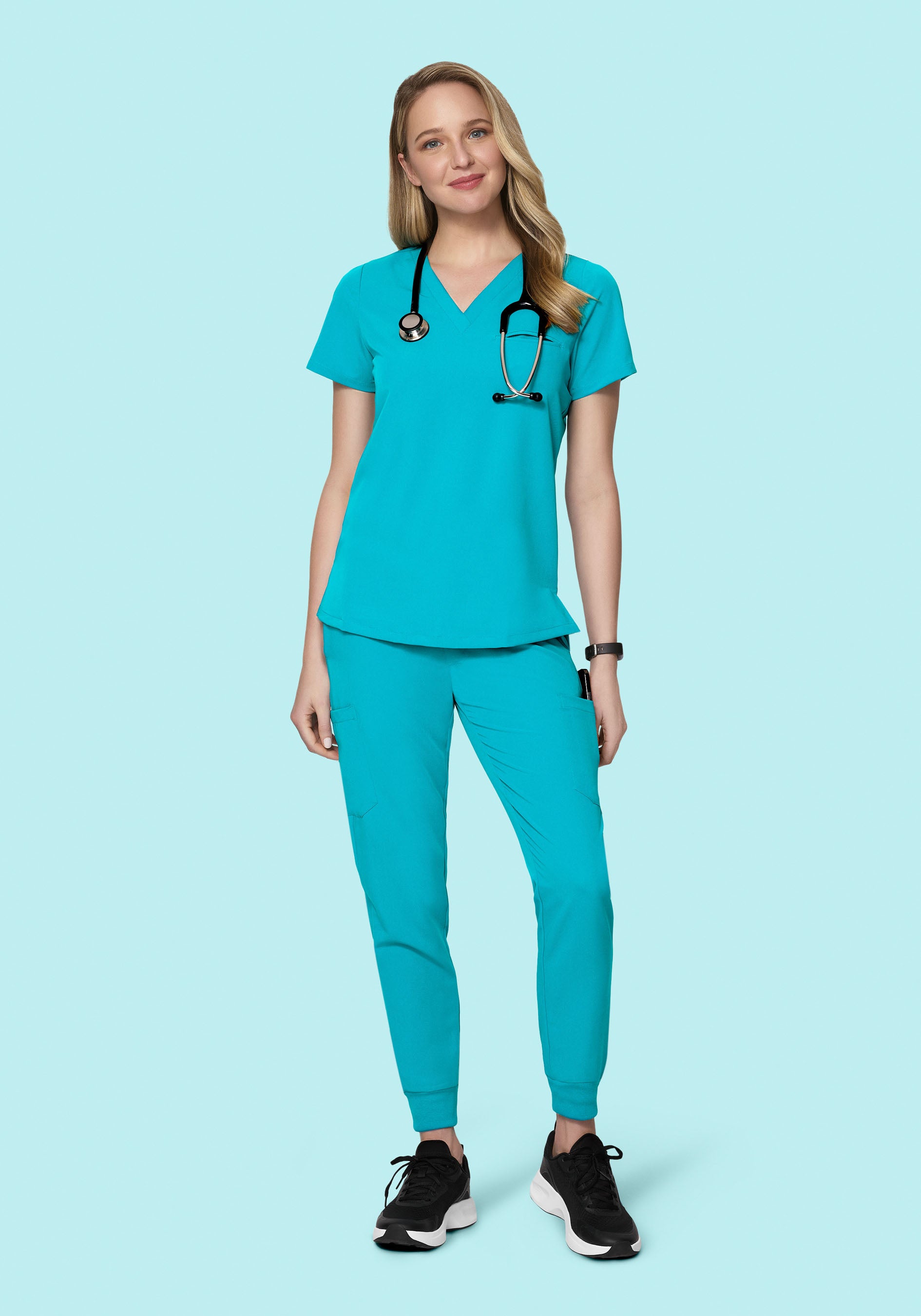 9 Pocket Joggers Teal