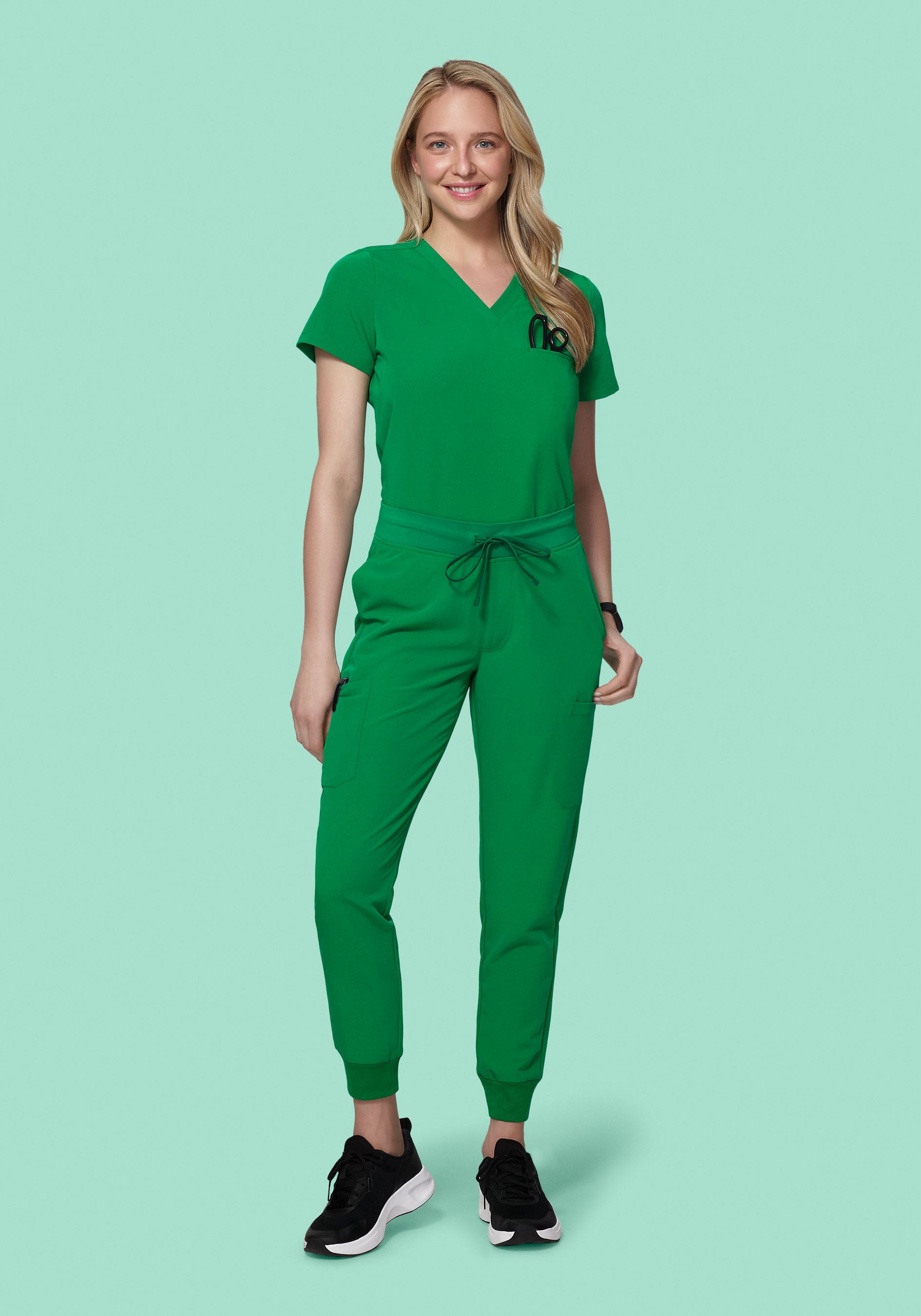 9 Pocket Joggers Emerald