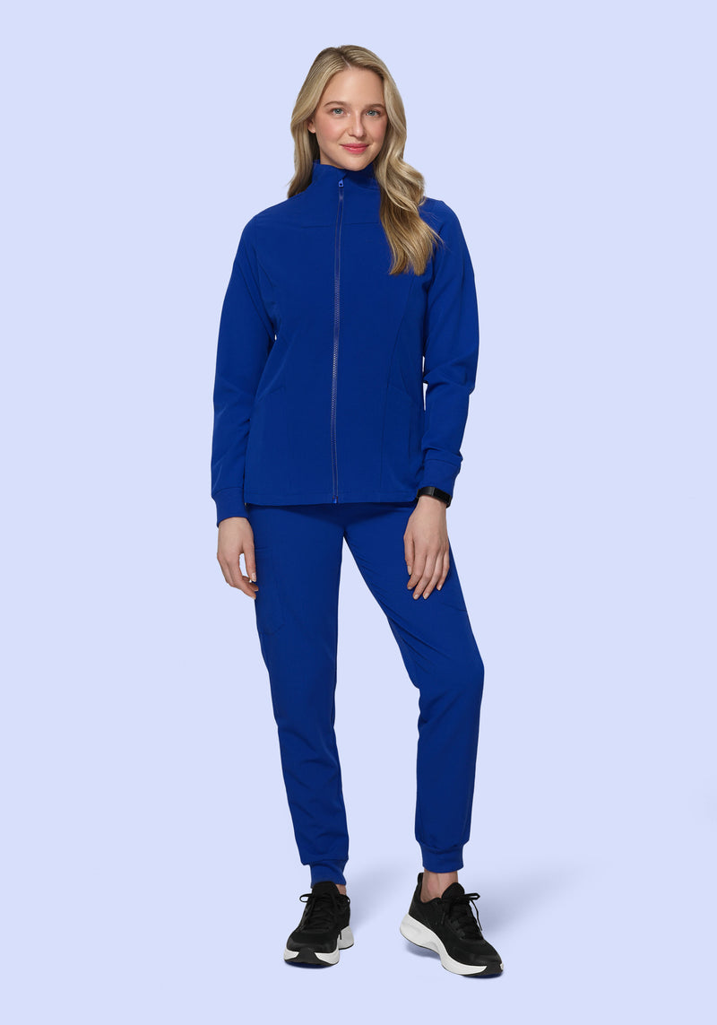 Women's Modern Scrub Jacket Galaxy Blue