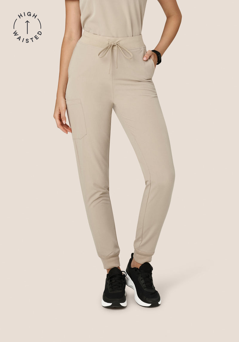 High Waisted Joggers Khaki – Mandala Scrubs