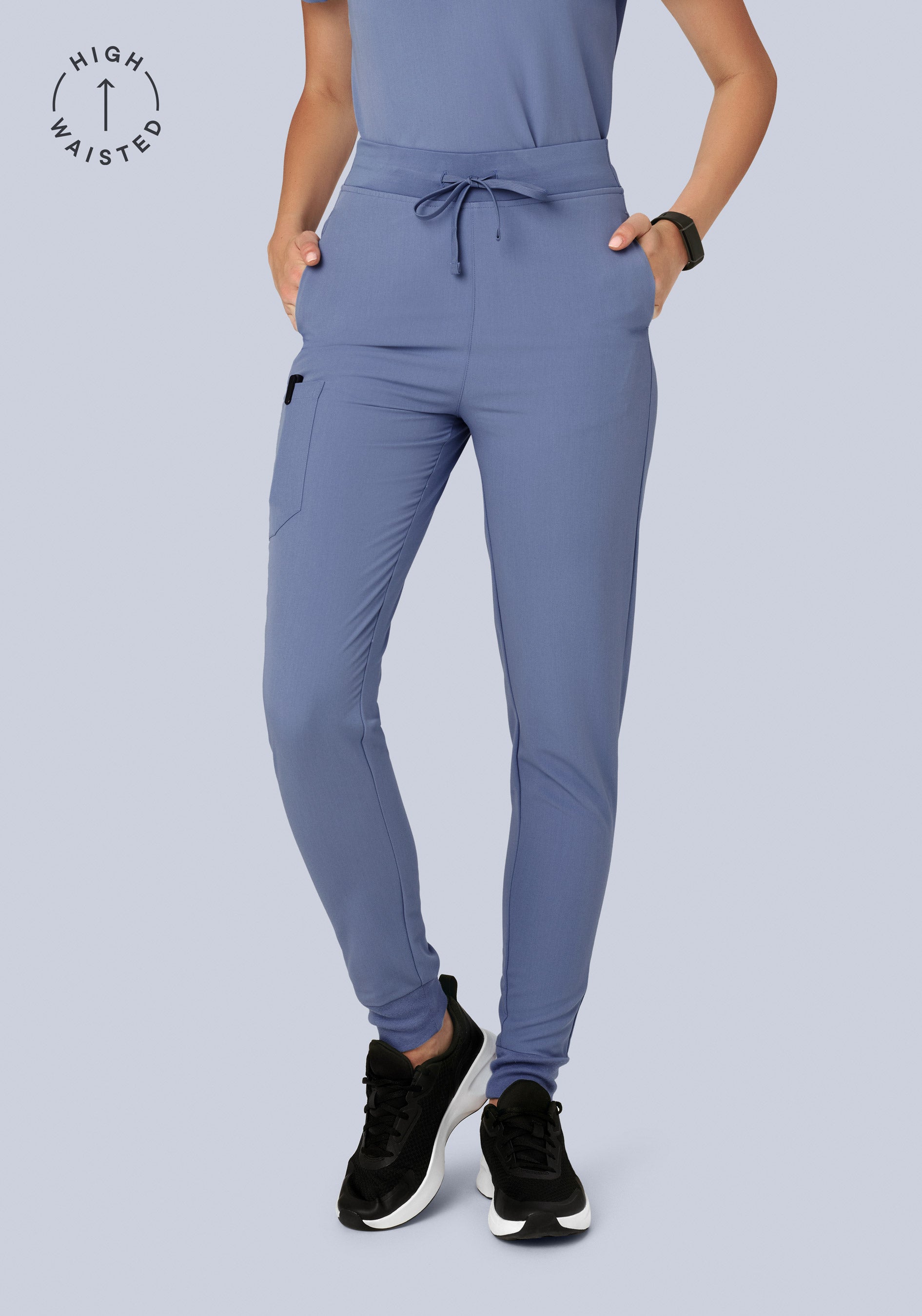 High Waisted Joggers Periwinkle