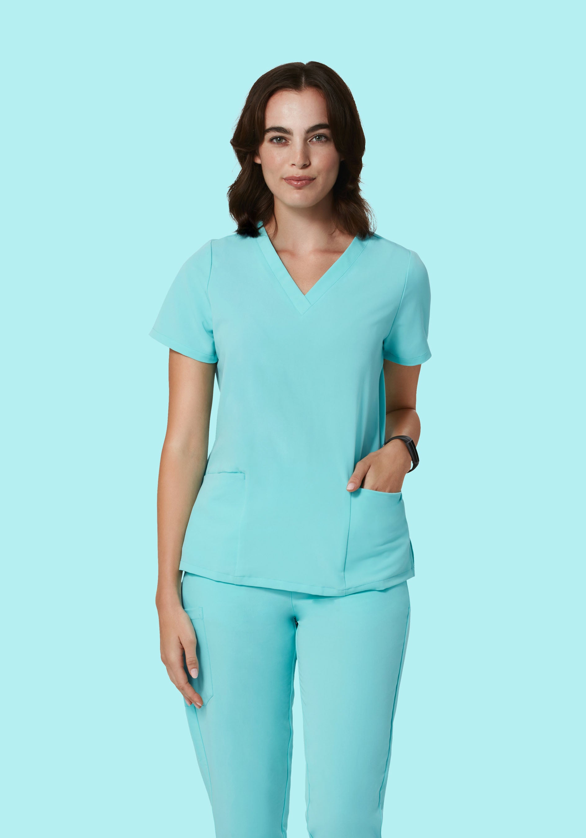 6 Pocket Top Aqua