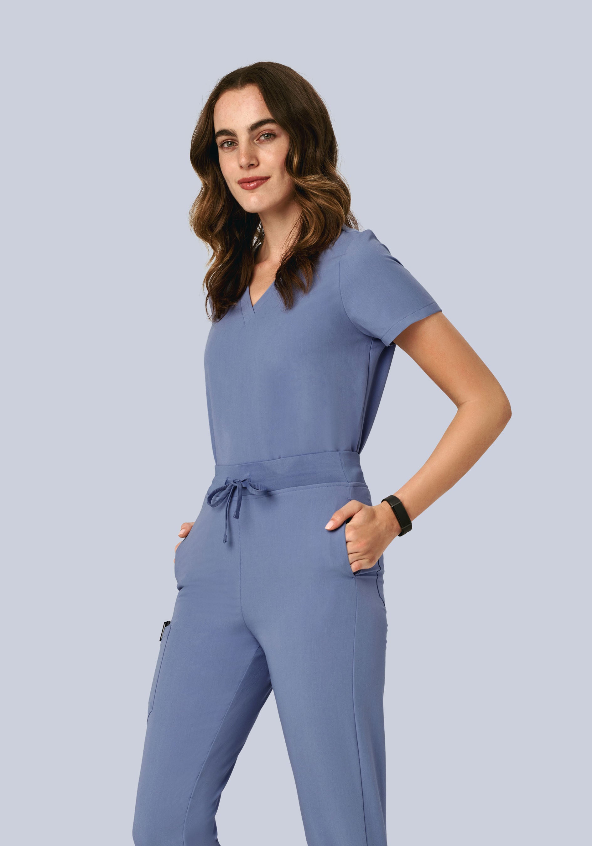 6 Pocket Top Periwinkle