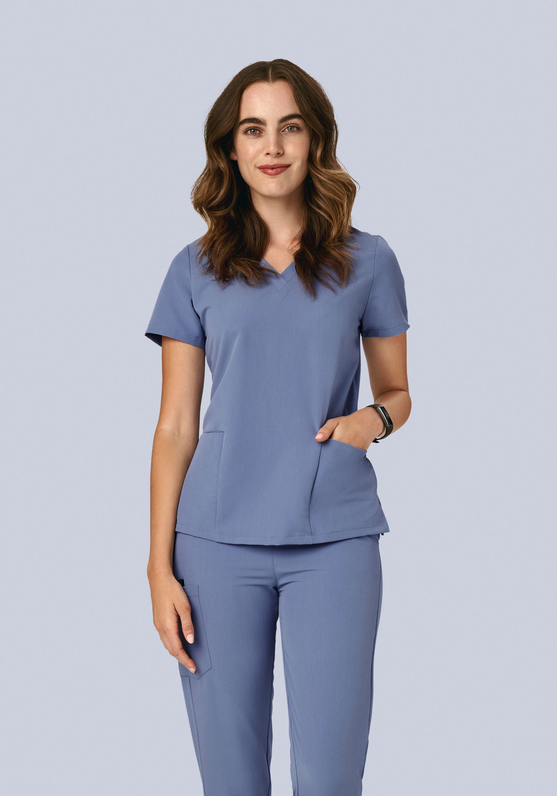 6 Pocket Top Periwinkle