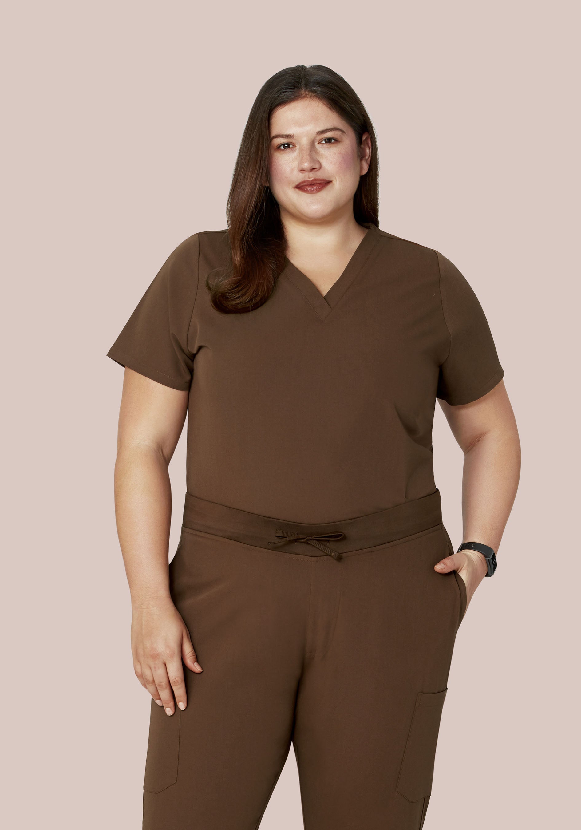 6 Pocket Top Chocolate Brown