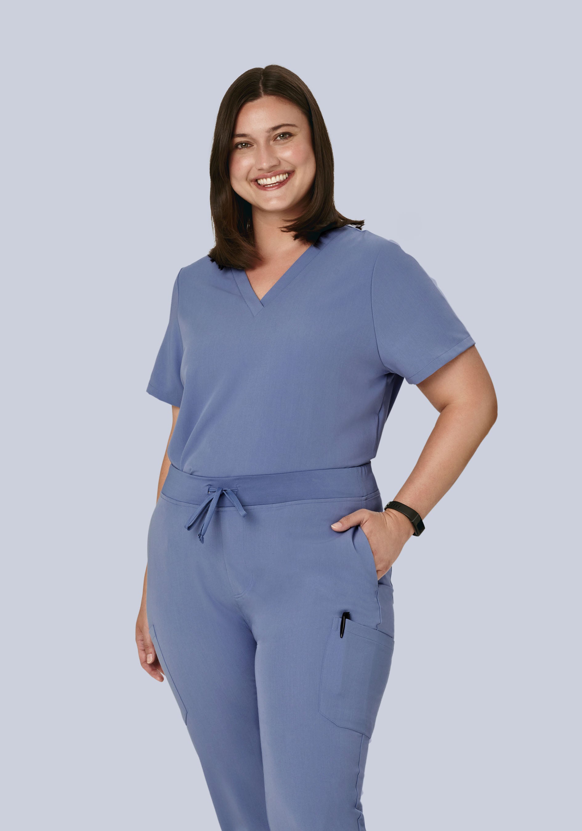 6 Pocket Top Periwinkle