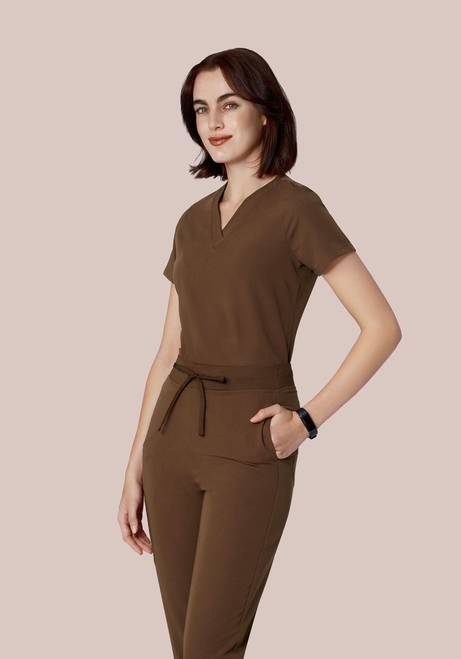 6 Pocket Top Chocolate Brown