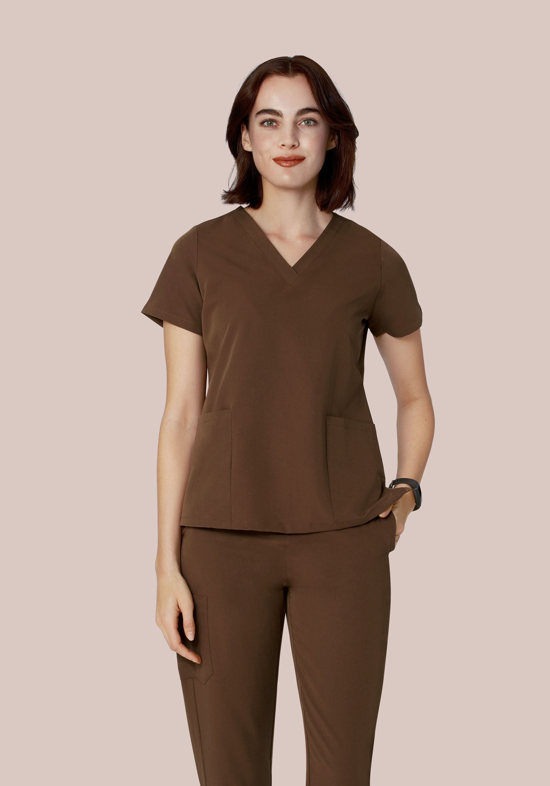 6 Pocket Top Chocolate Brown