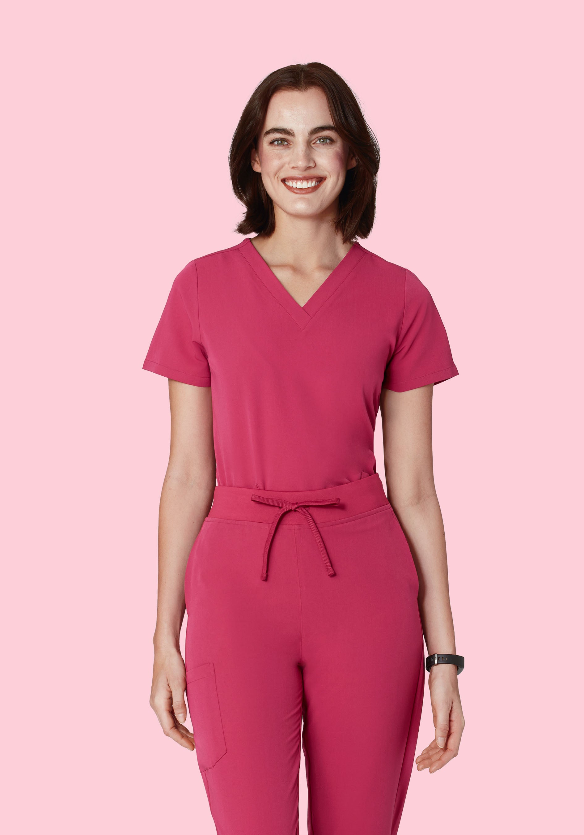 6 Pocket Top Deep Magenta