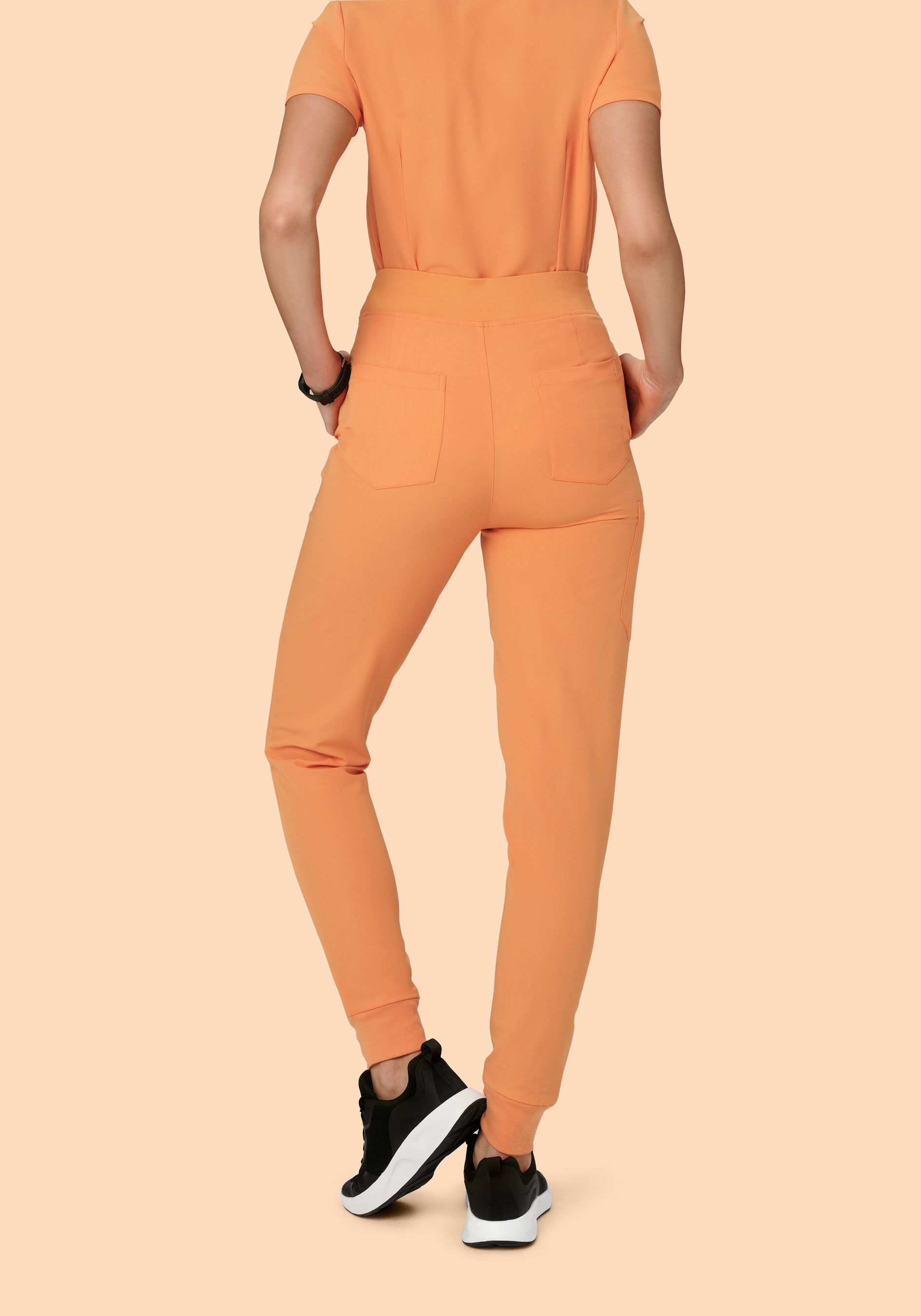 High Waisted Joggers Cantaloupe