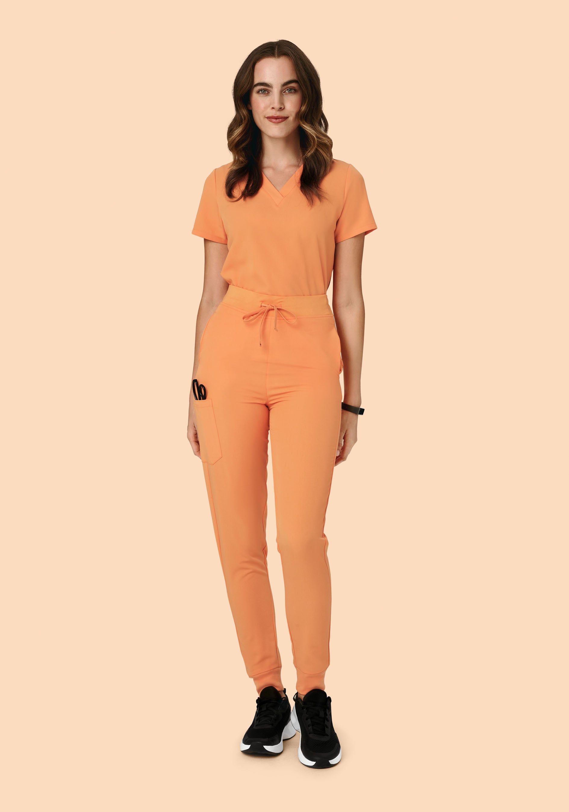 High Waisted Joggers Cantaloupe