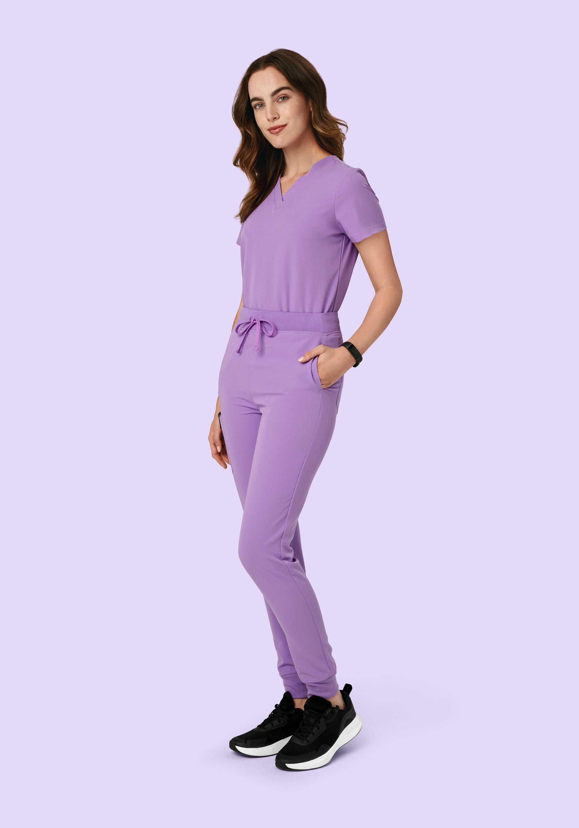 High Waisted Joggers Lavender