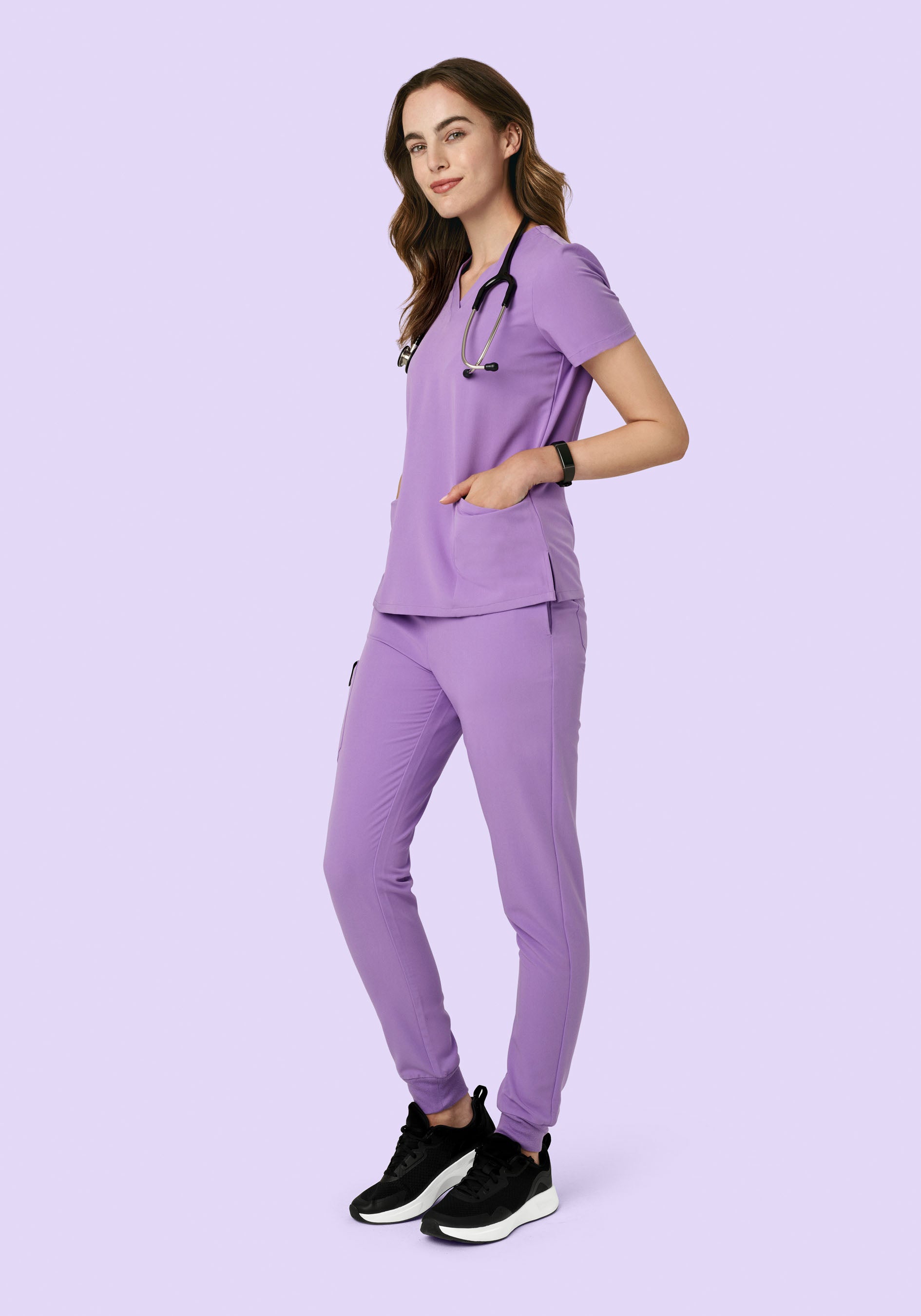 High Waisted Joggers Lavender