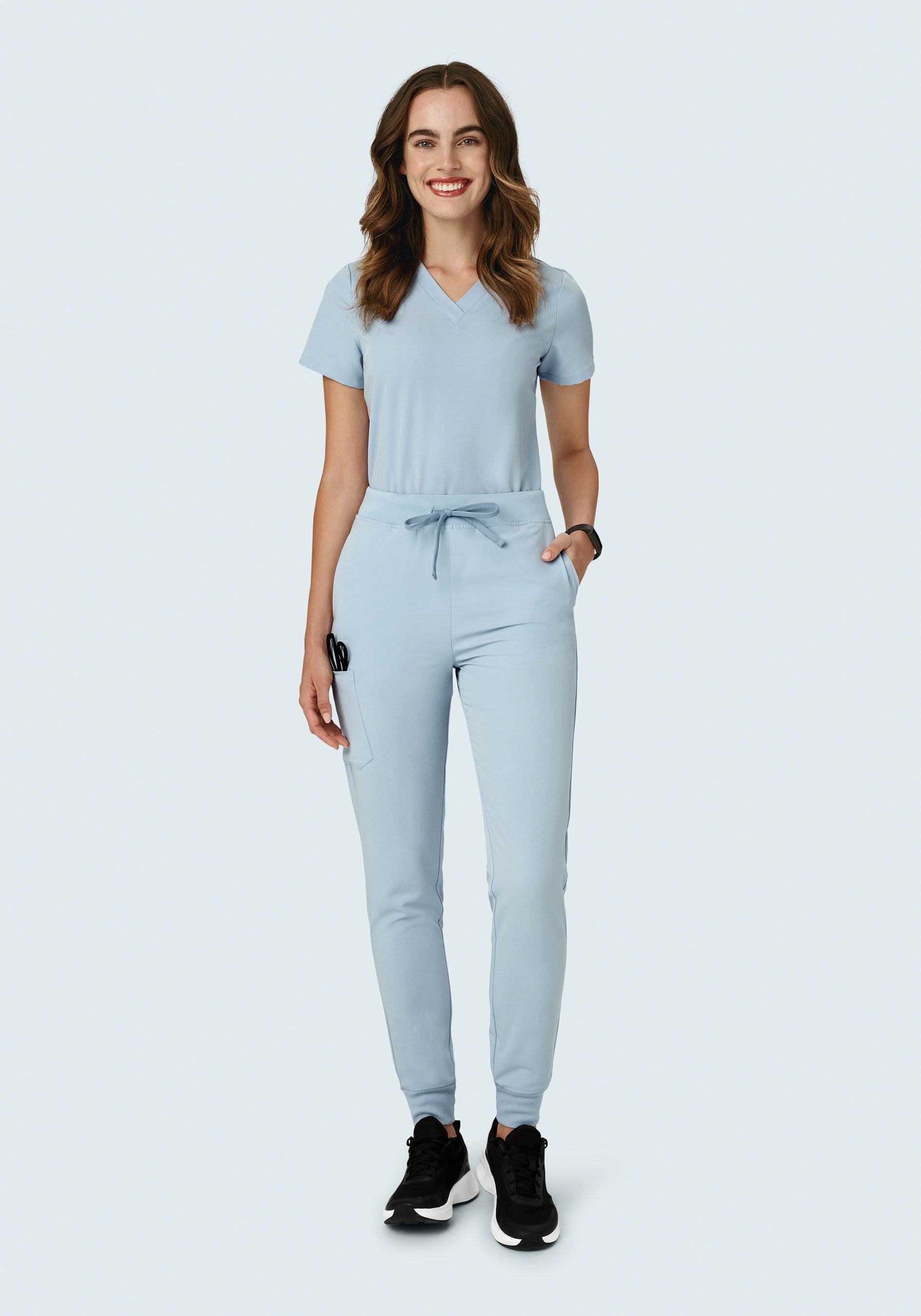 High Waisted Joggers Powder Blue