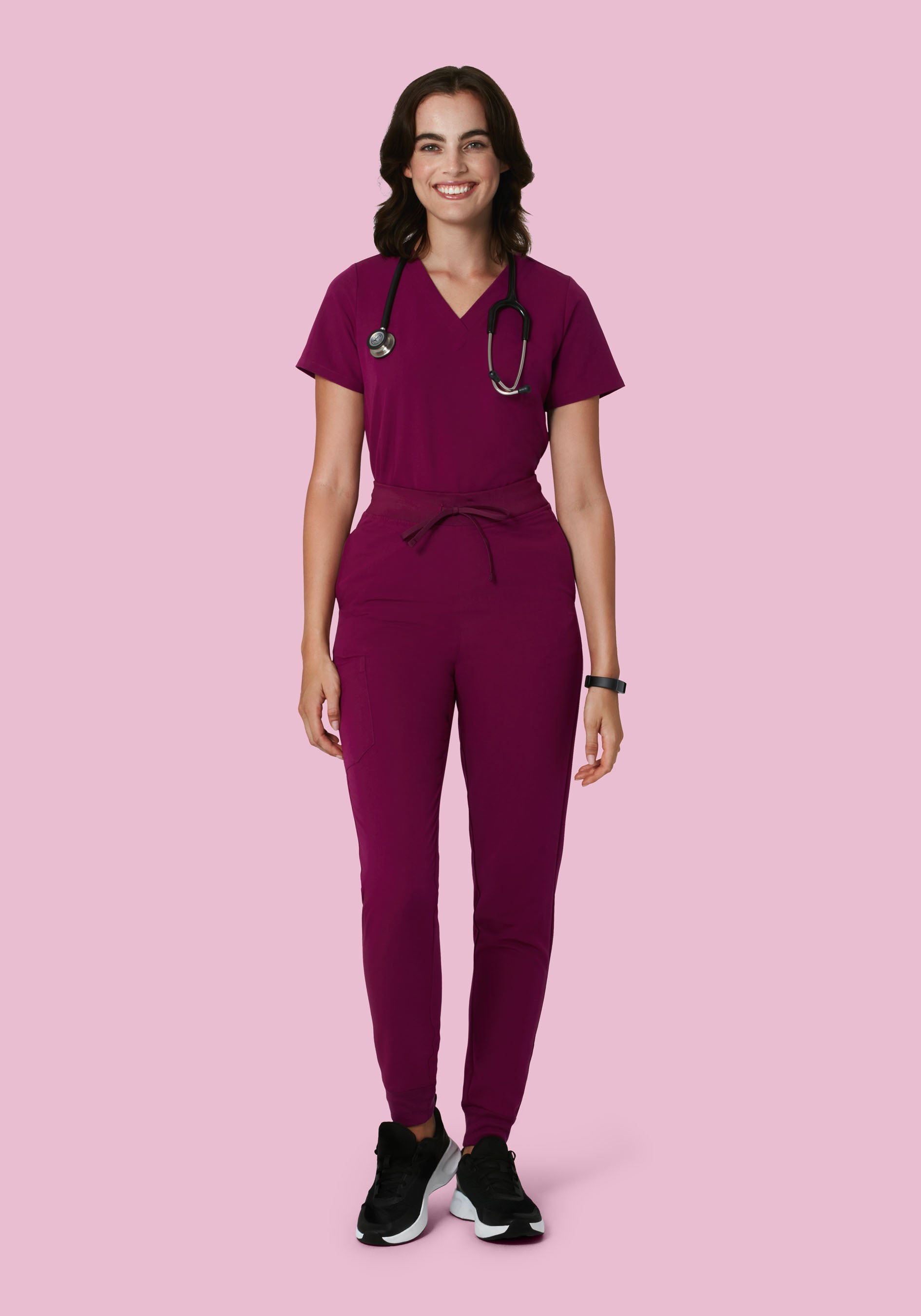 High Waisted Joggers Sangria