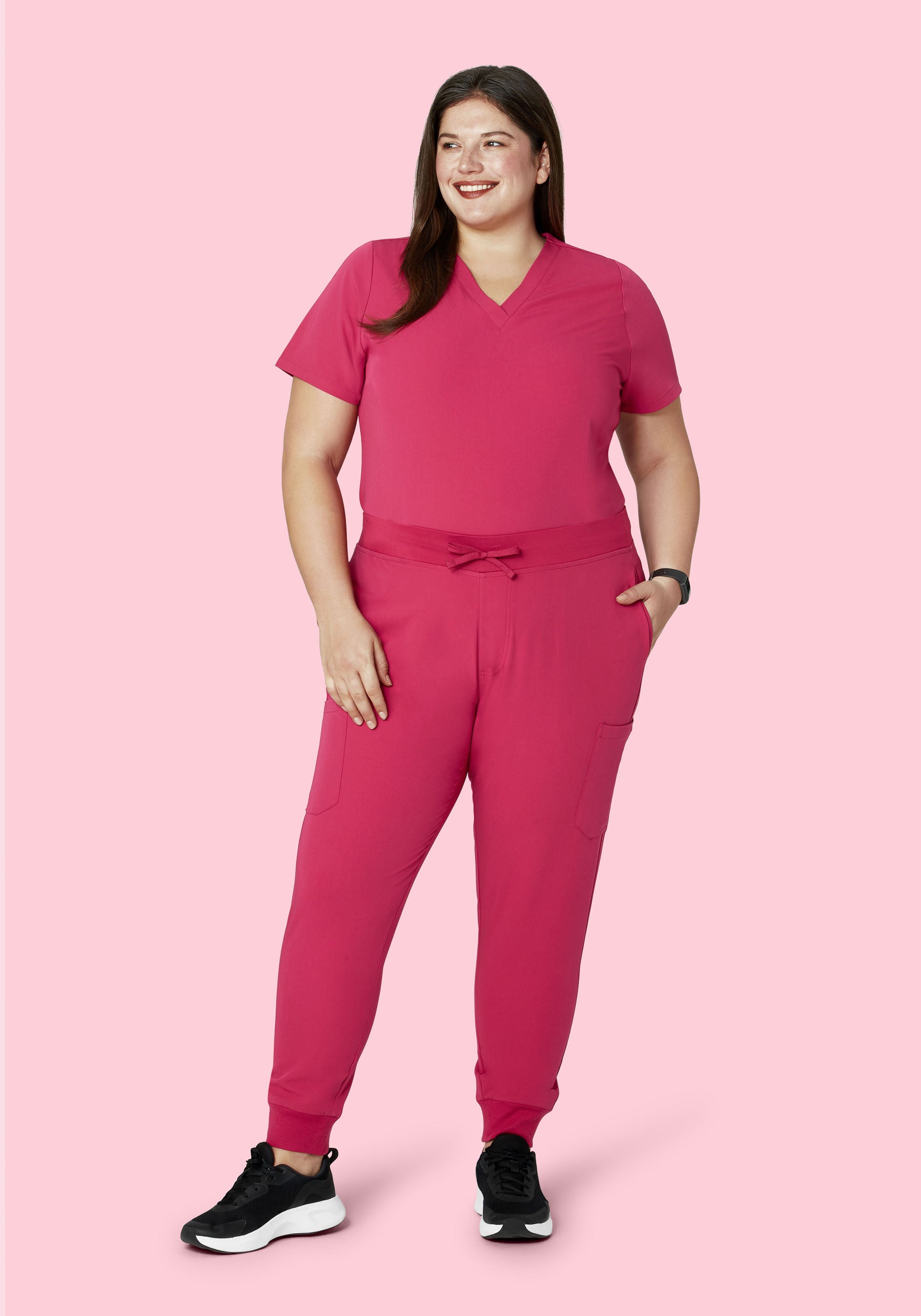 9 Pocket Joggers Deep Magenta