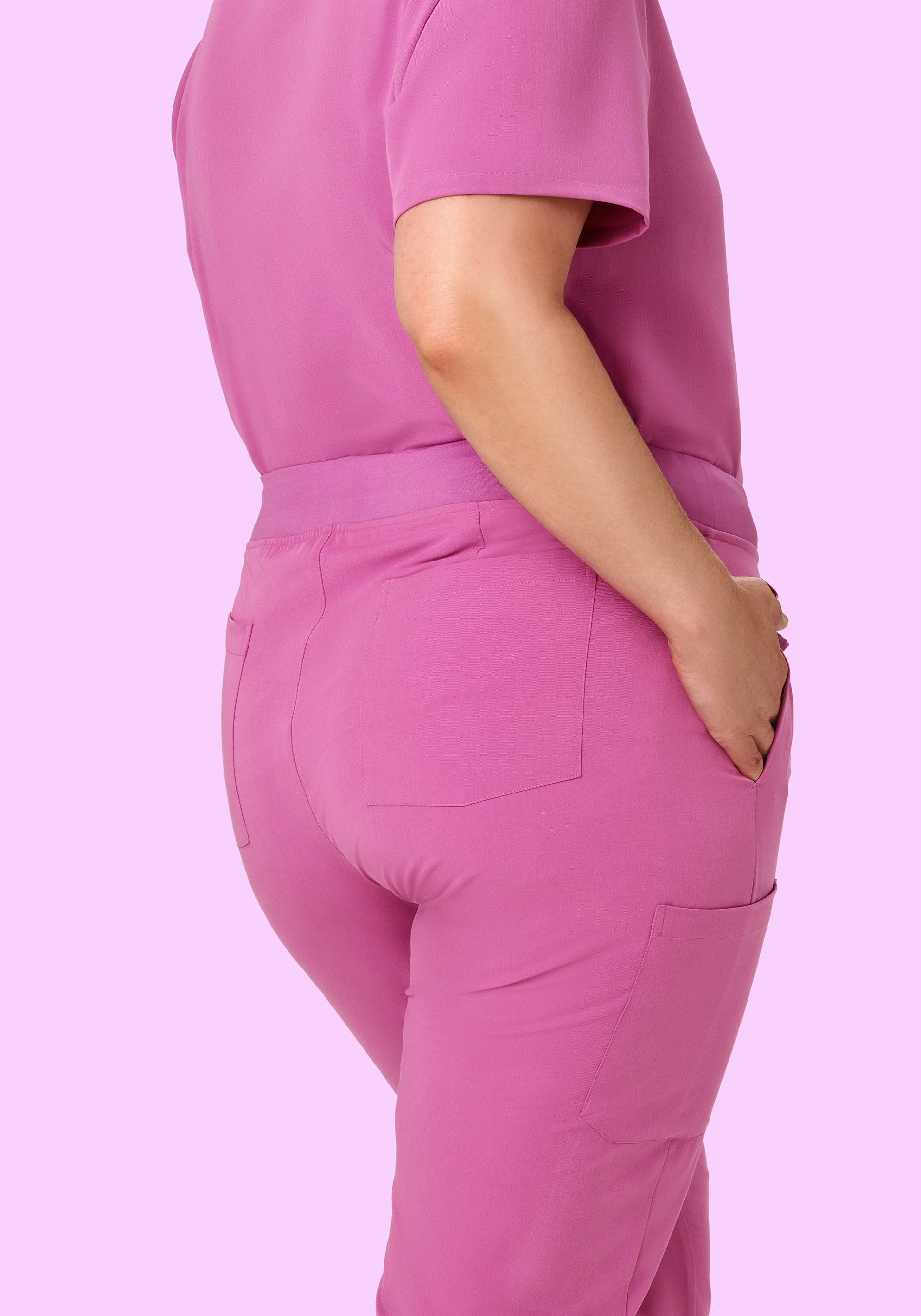 Women's Mid Rise 9-Pocket Joggers - Dahlia | Mandala Scrubs