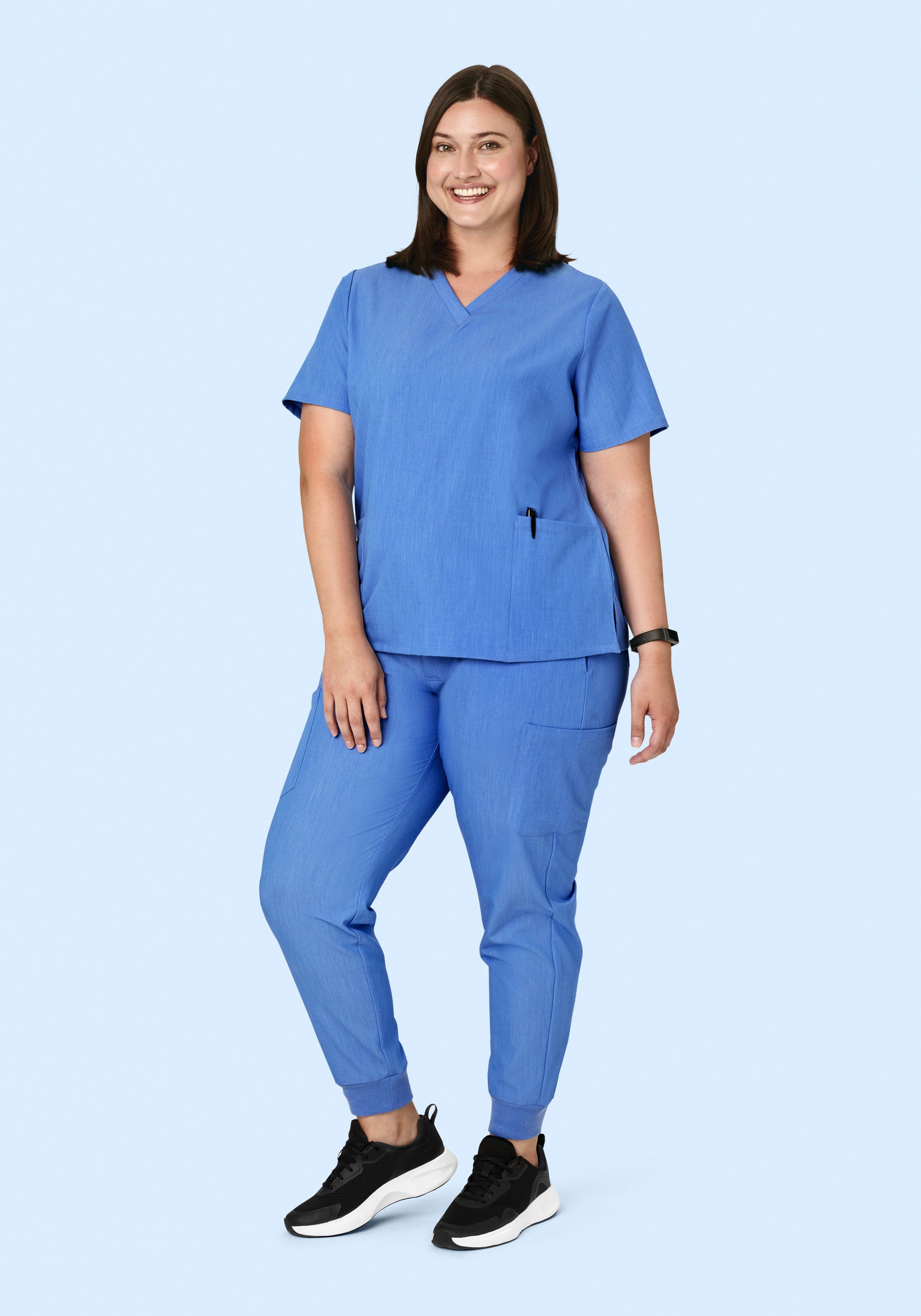 9 Pocket Joggers Heather Blue