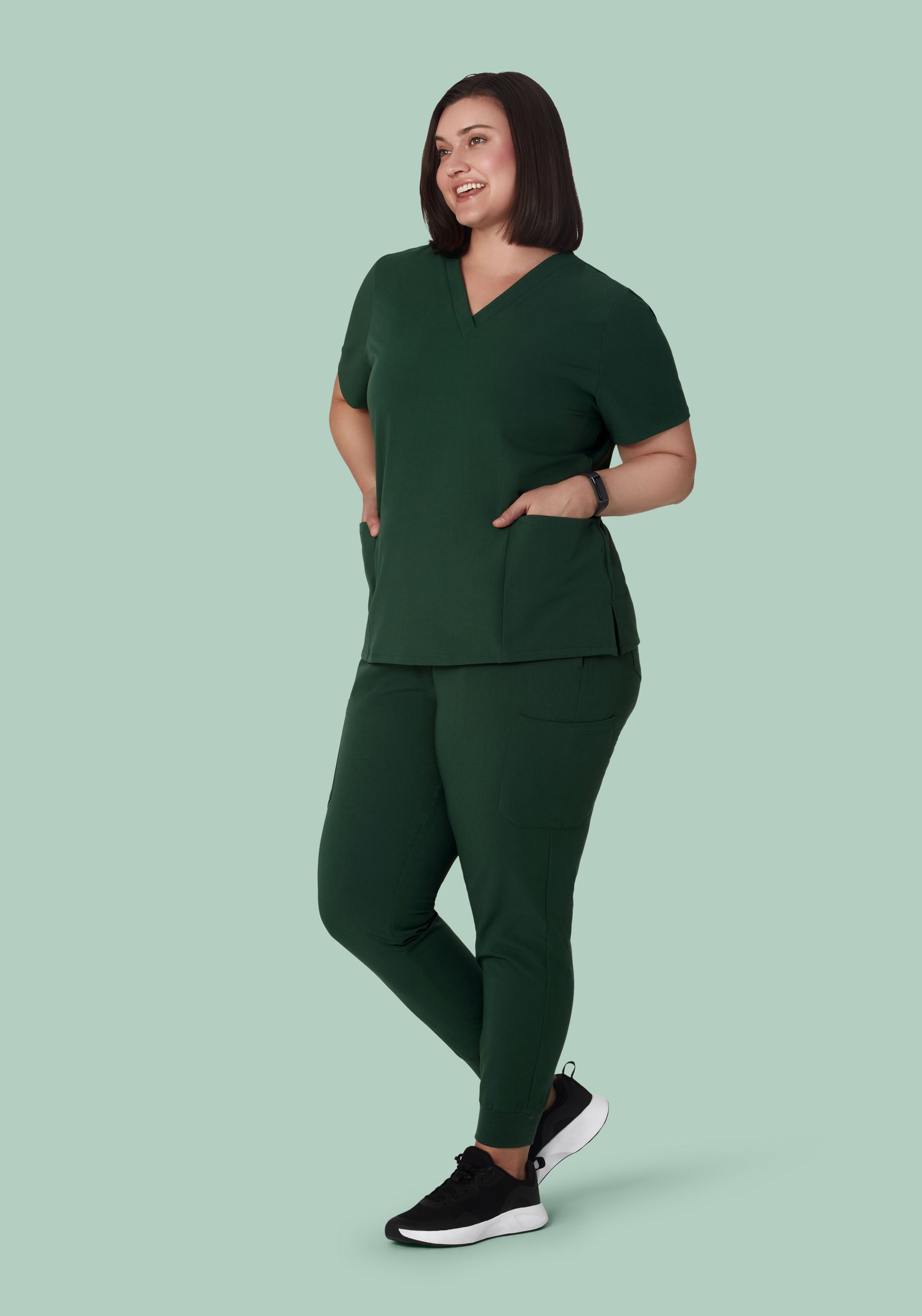 9 Pocket Joggers Midnight Green