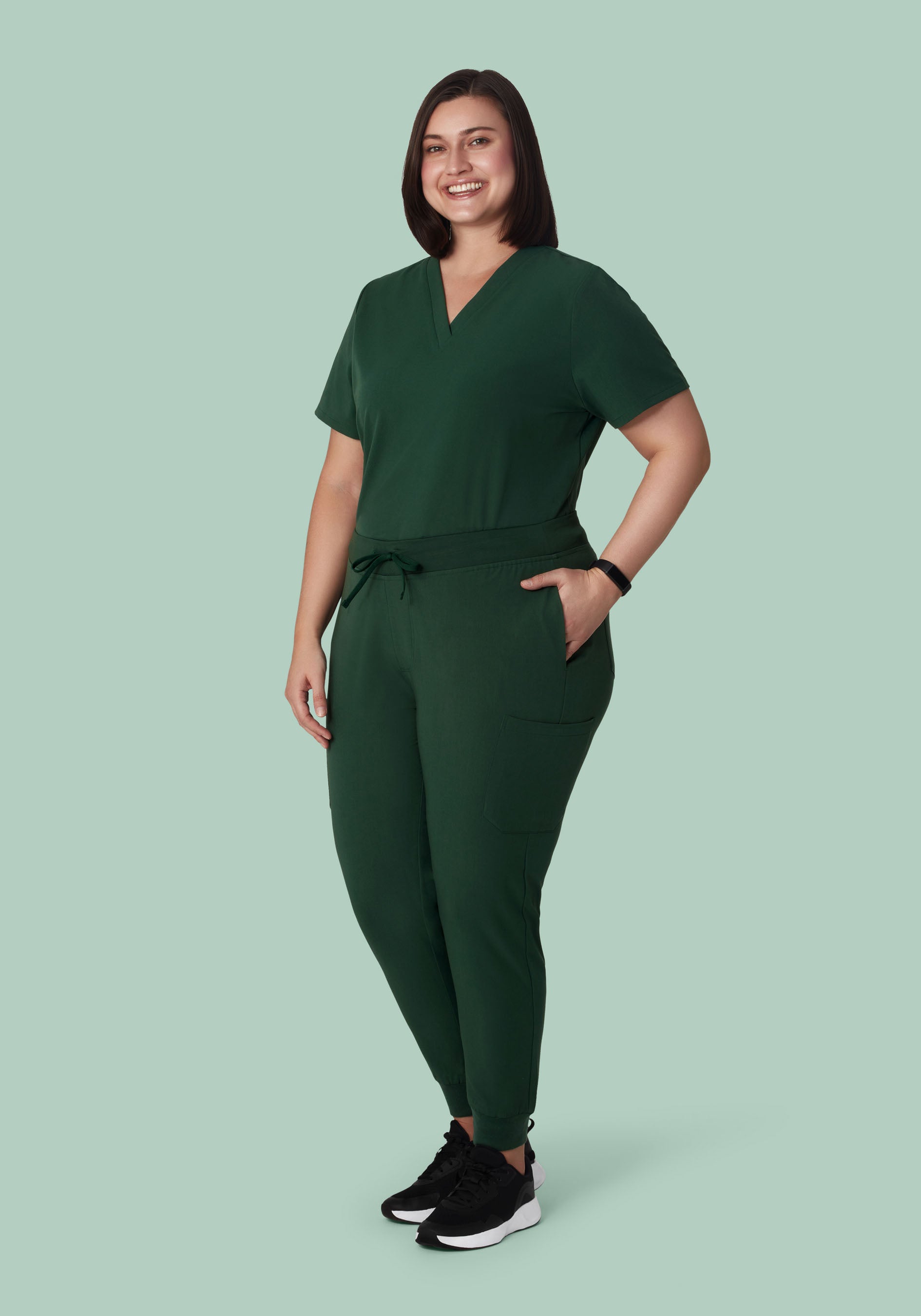 9 Pocket Joggers Midnight Green