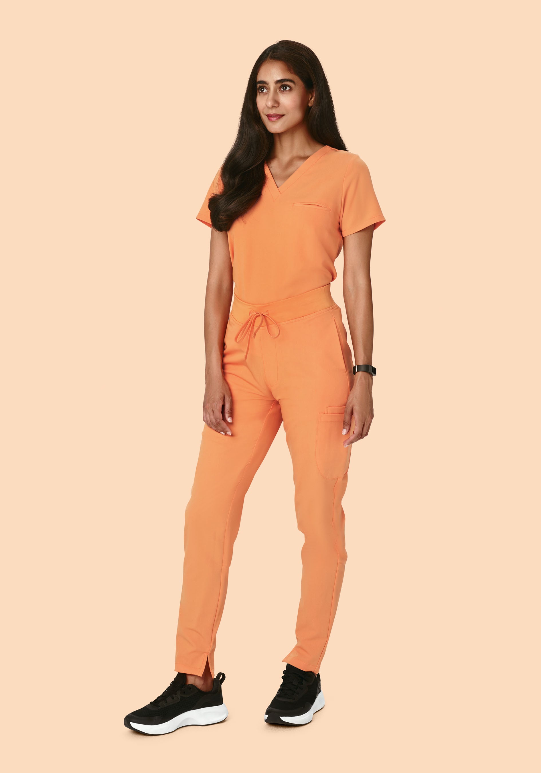 Women's Mid-Rise Slim Leg Scrub Pants - Caribbean Blue | Mandala