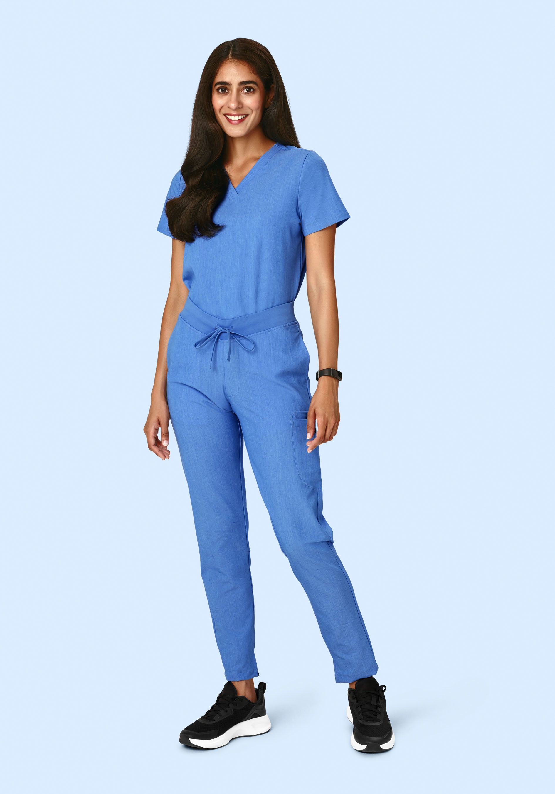 6 Pocket Slim Pants Heather Blue