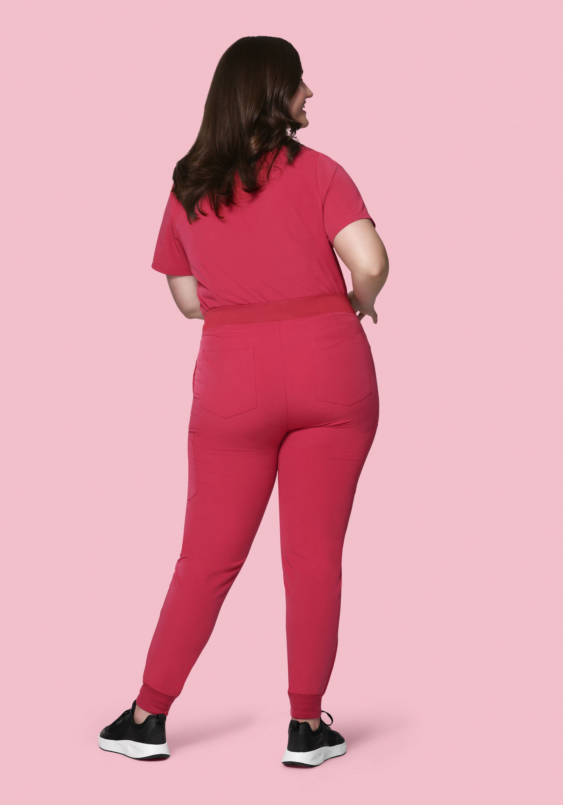 9 Pocket Joggers Deep Rose