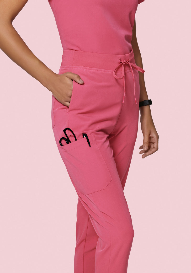 High Waisted Joggers Jaipur Pink