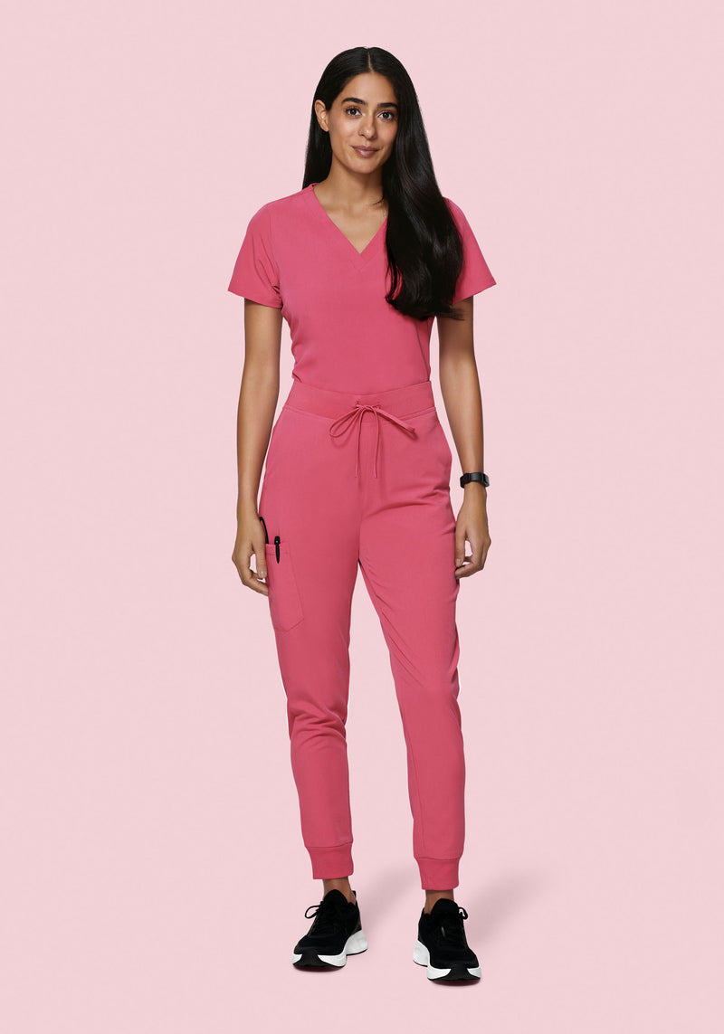 High Waisted Joggers Jaipur Pink