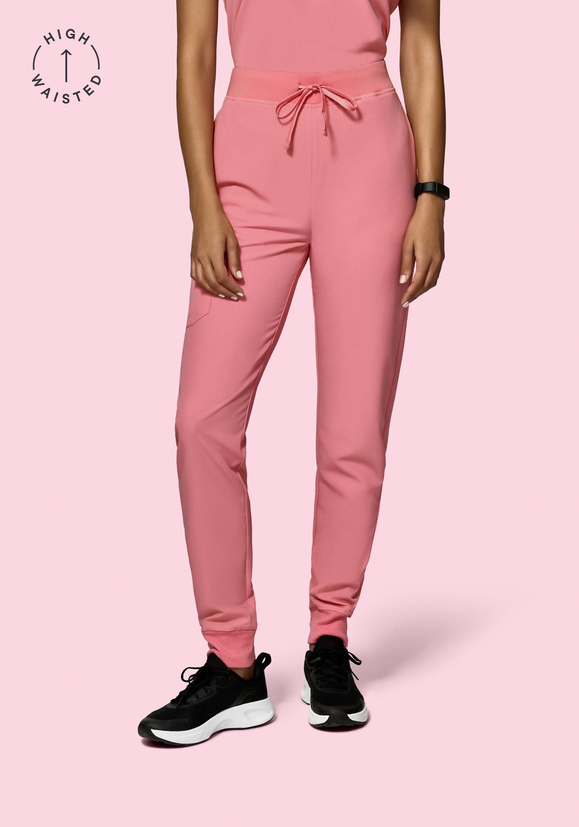 High Waisted Joggers Peony