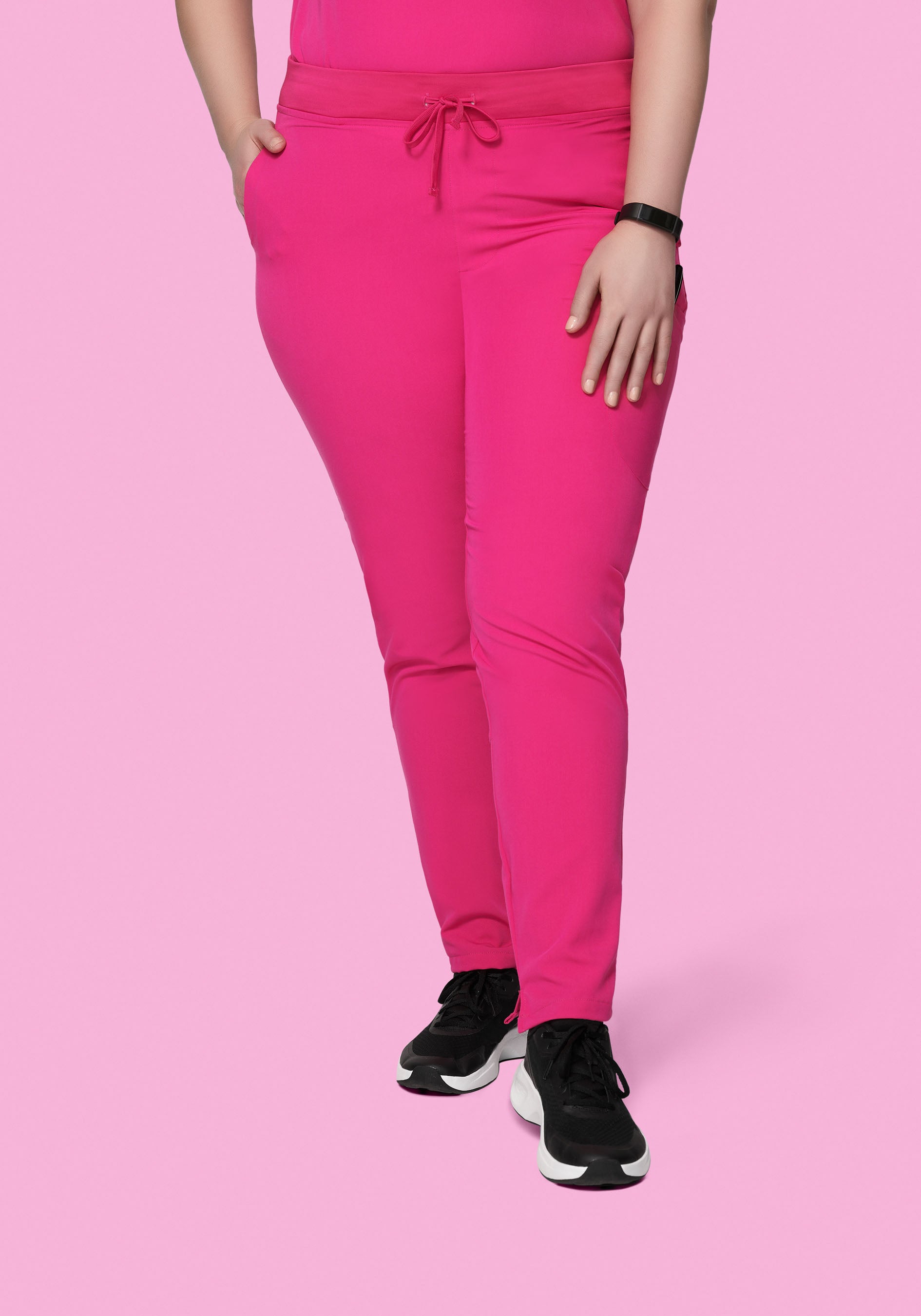 6 Pocket Slim Pants Shocking Pink